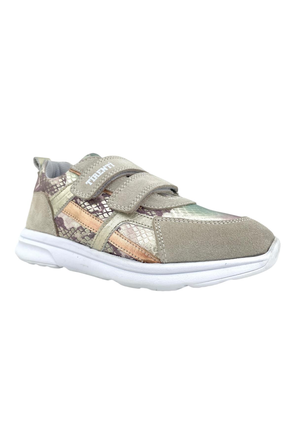 Mexican Kız Çocuk Desenli Taban Ayakkabı Bej