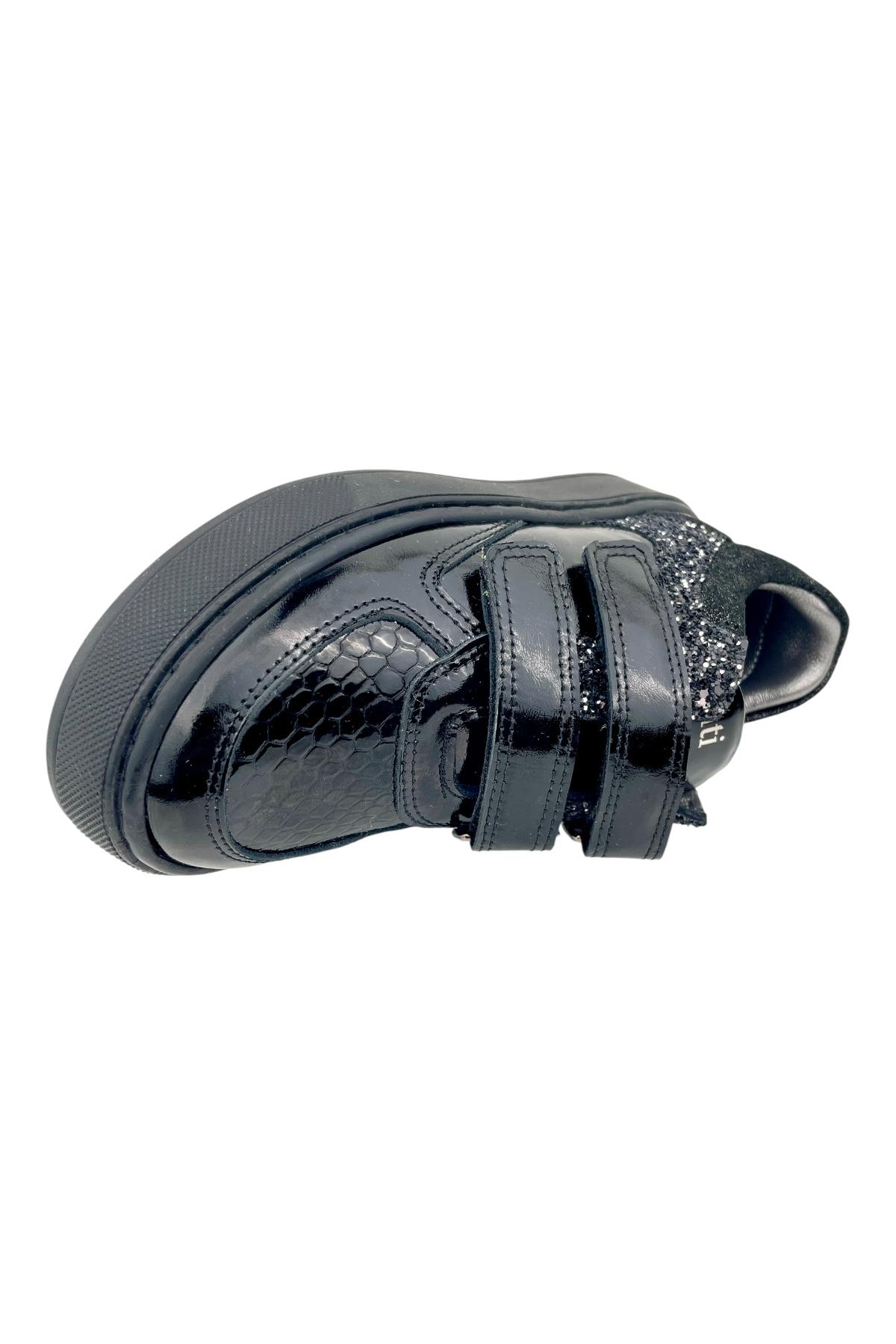 Nordic Siyah Deri Okul Ayakkabısı Siyah Rugan