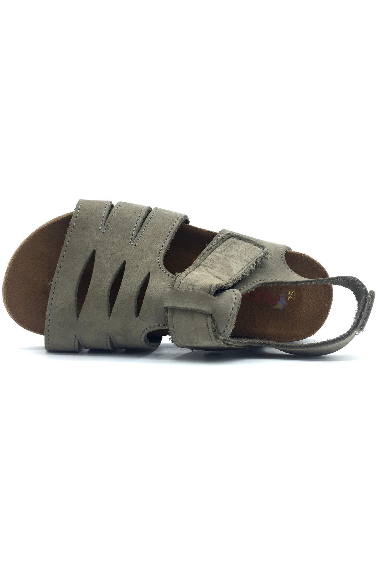 Ocks Mantar Taban Çocuk Sandaleti Gri