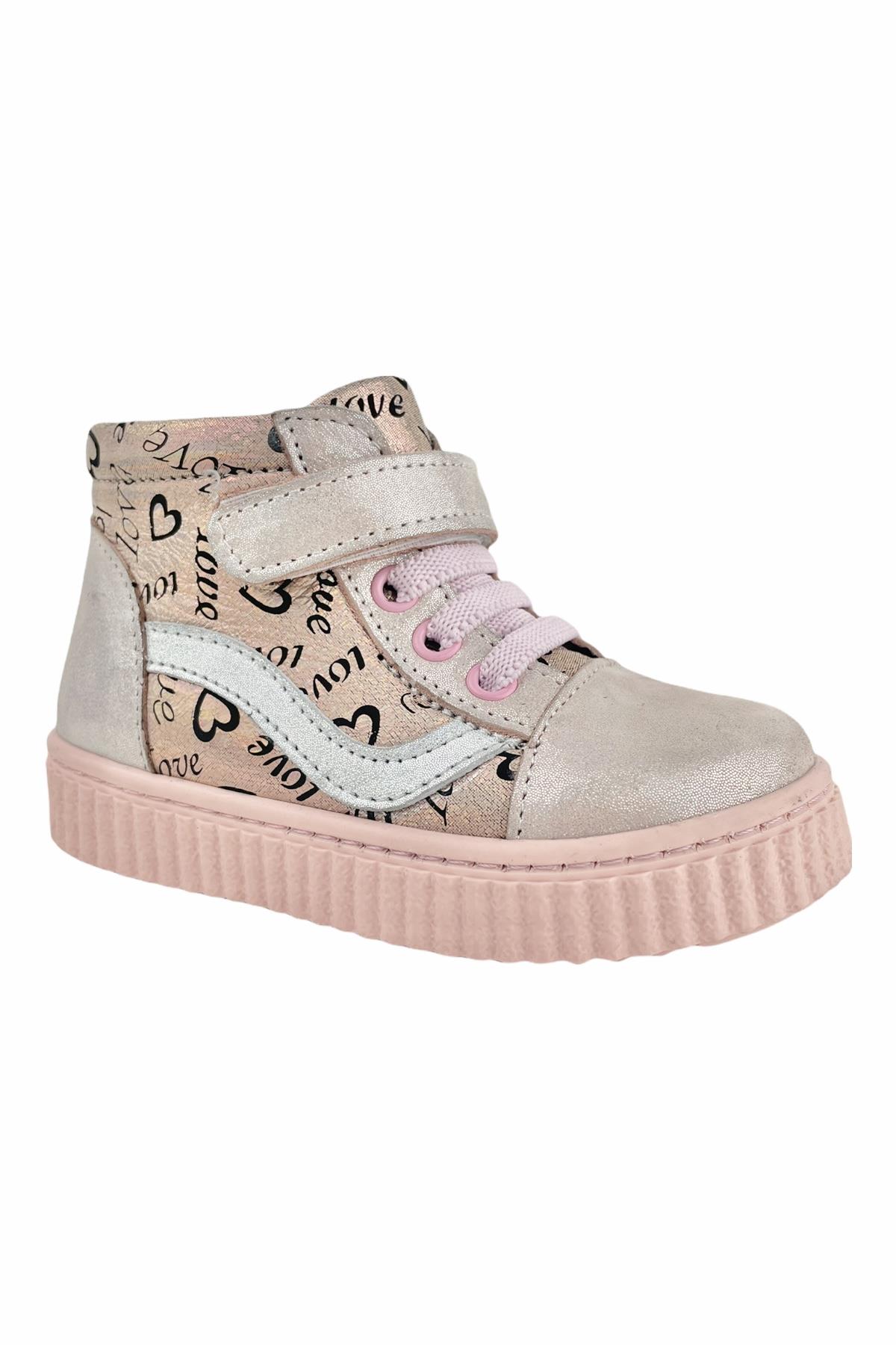 Parlak Kız Çocuk Fashion Bot Pudra