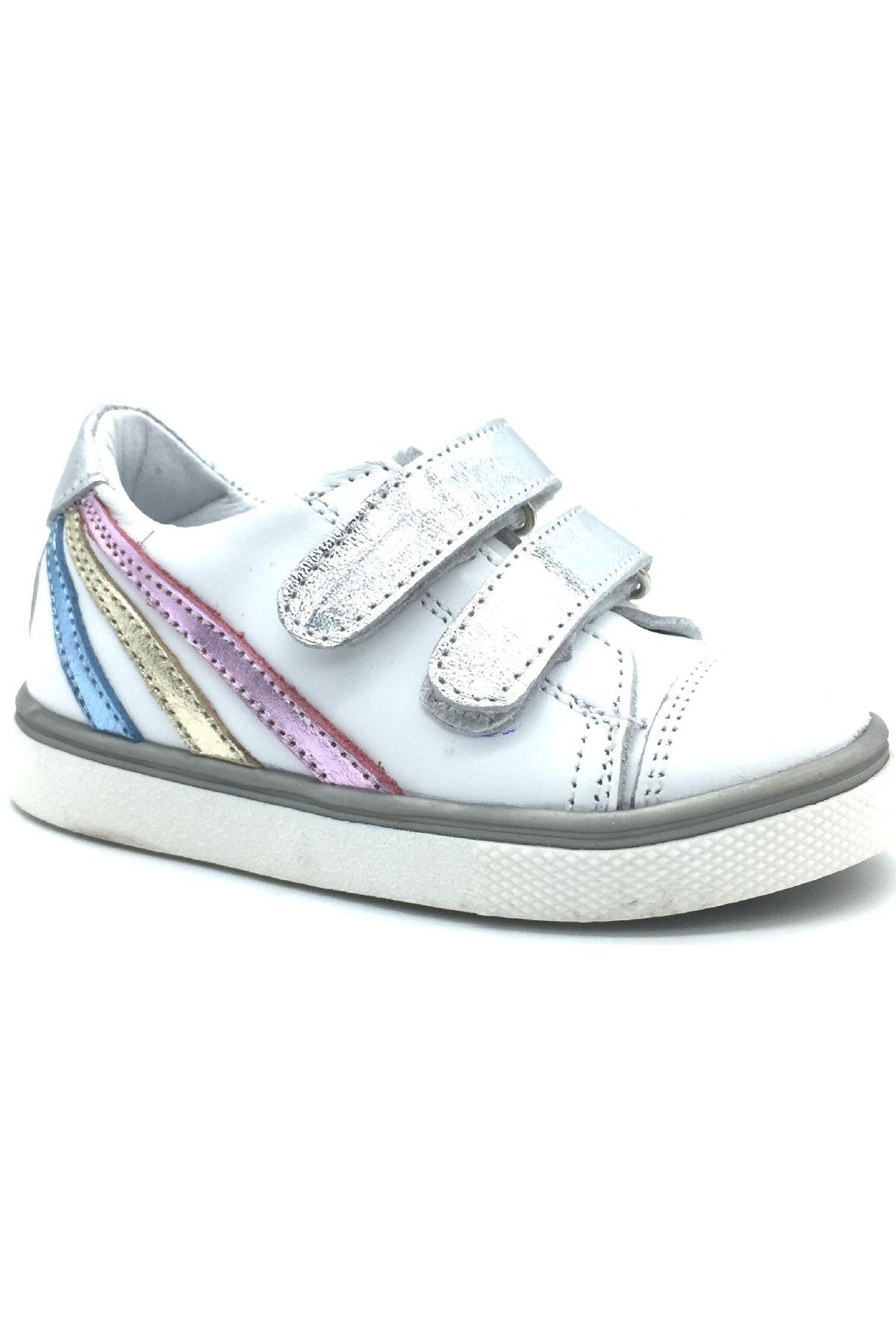 Rainbow Çift Cırtlı Spor Taban Casual Ayakkabı Beyaz