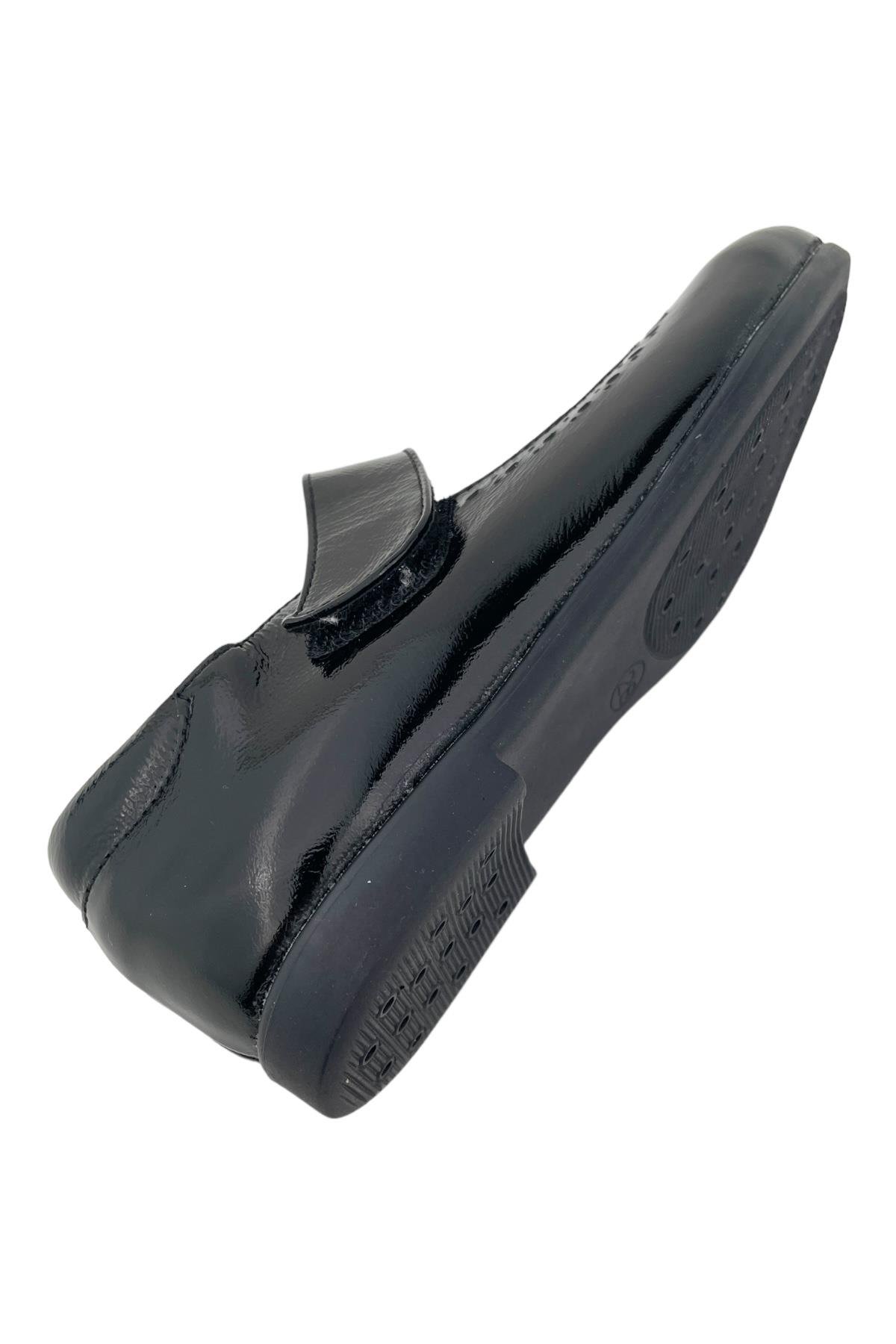 Retro Çocuk Okul Ayakkabısı Siyah Rugan