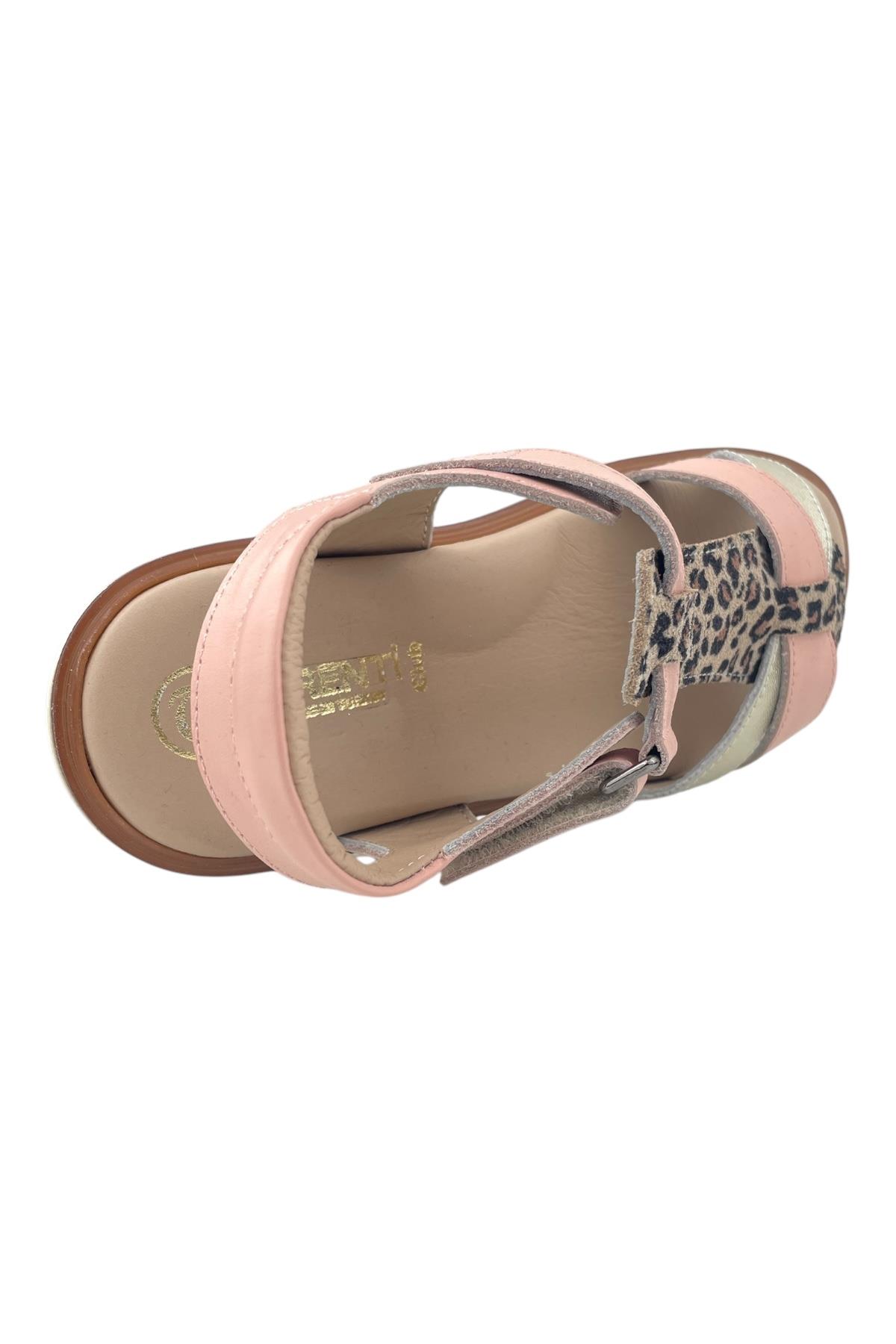 Santorini Hakiki Deri Sandalet Pudra