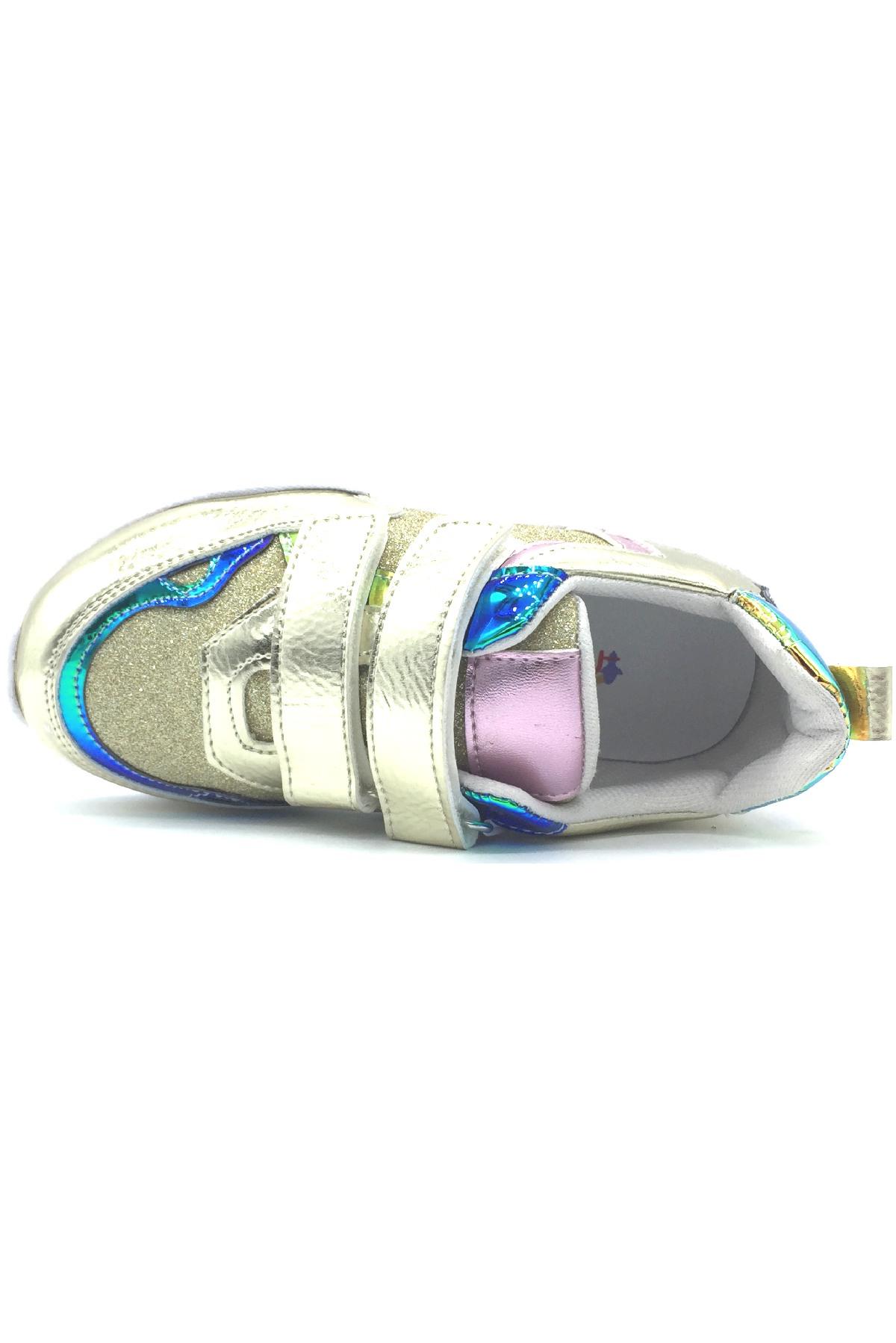 Simli Fashion Spor Ayakkabı Dore