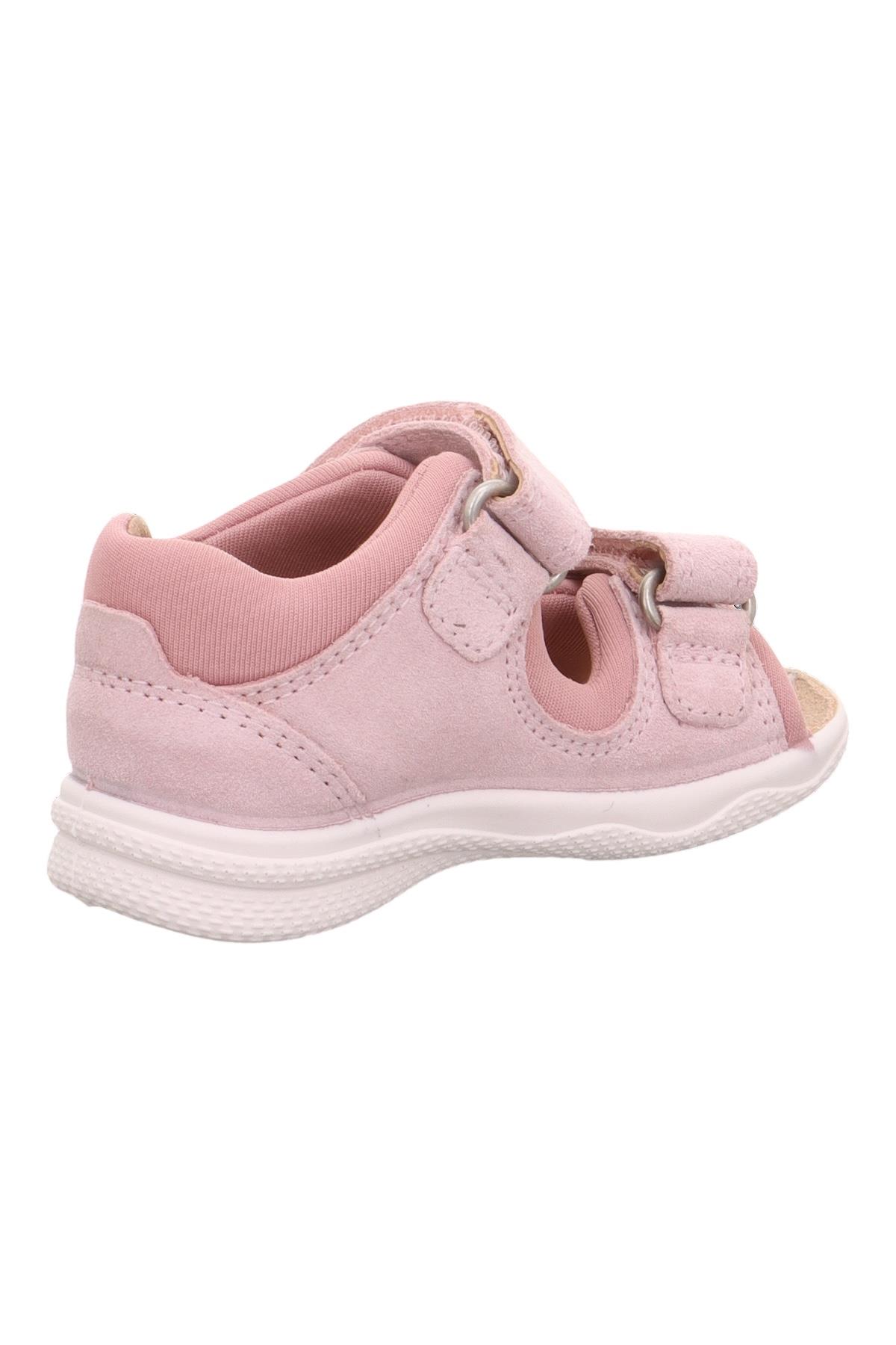 Superfit Çiçekli Deri İlk Adım Sandalet Pembe