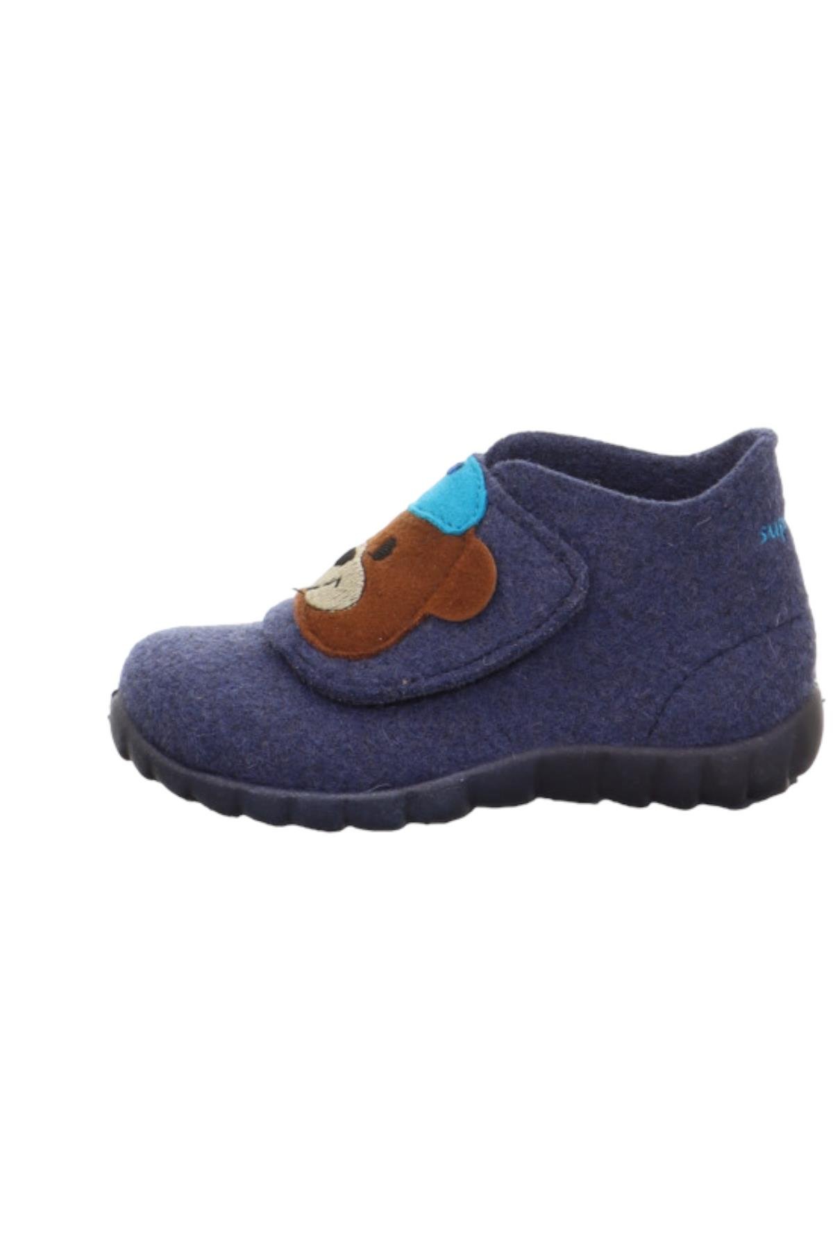 Superfit Keçe Hayvan Figürlü Erkek Ev Ayakkabısı Mavi