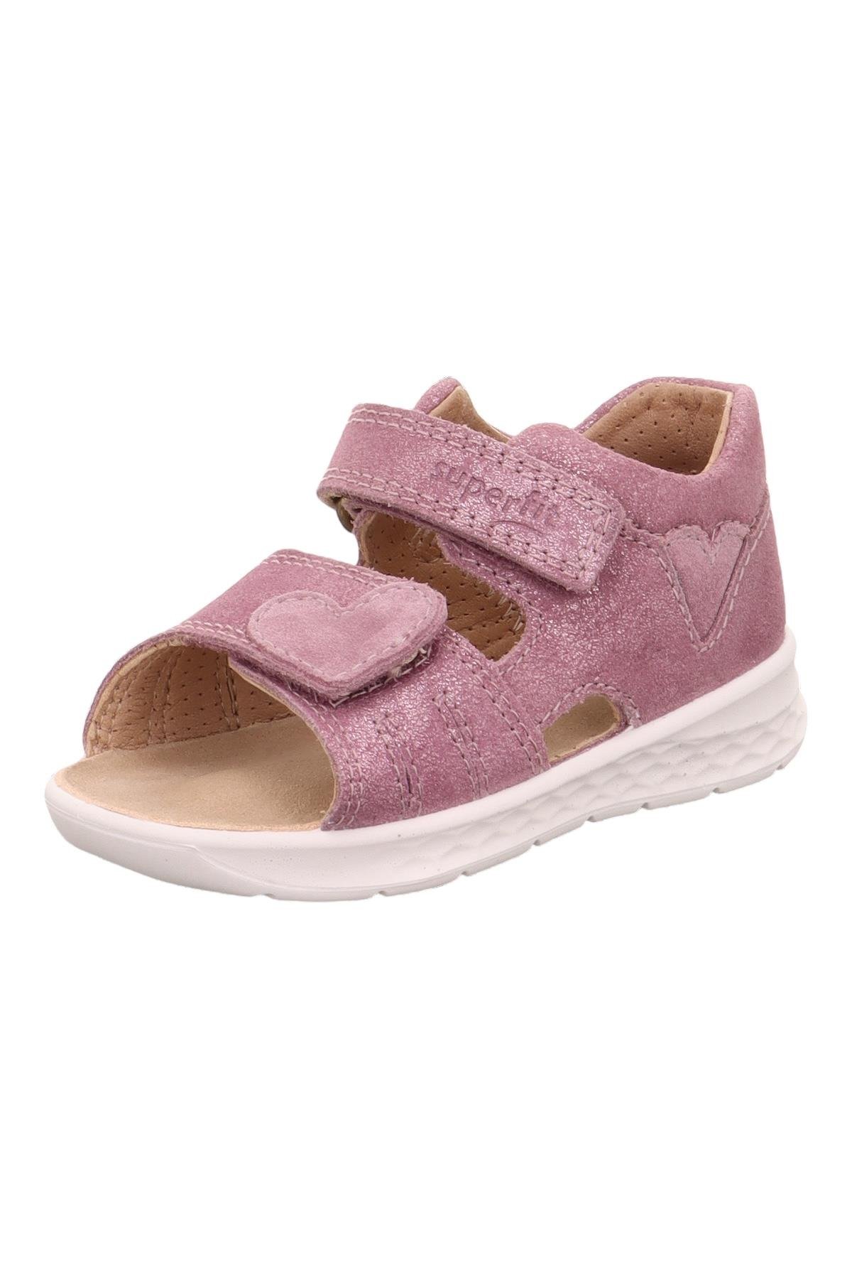 Superfit Yeni Kalplli Deri İlk Adım Sandalet Mor