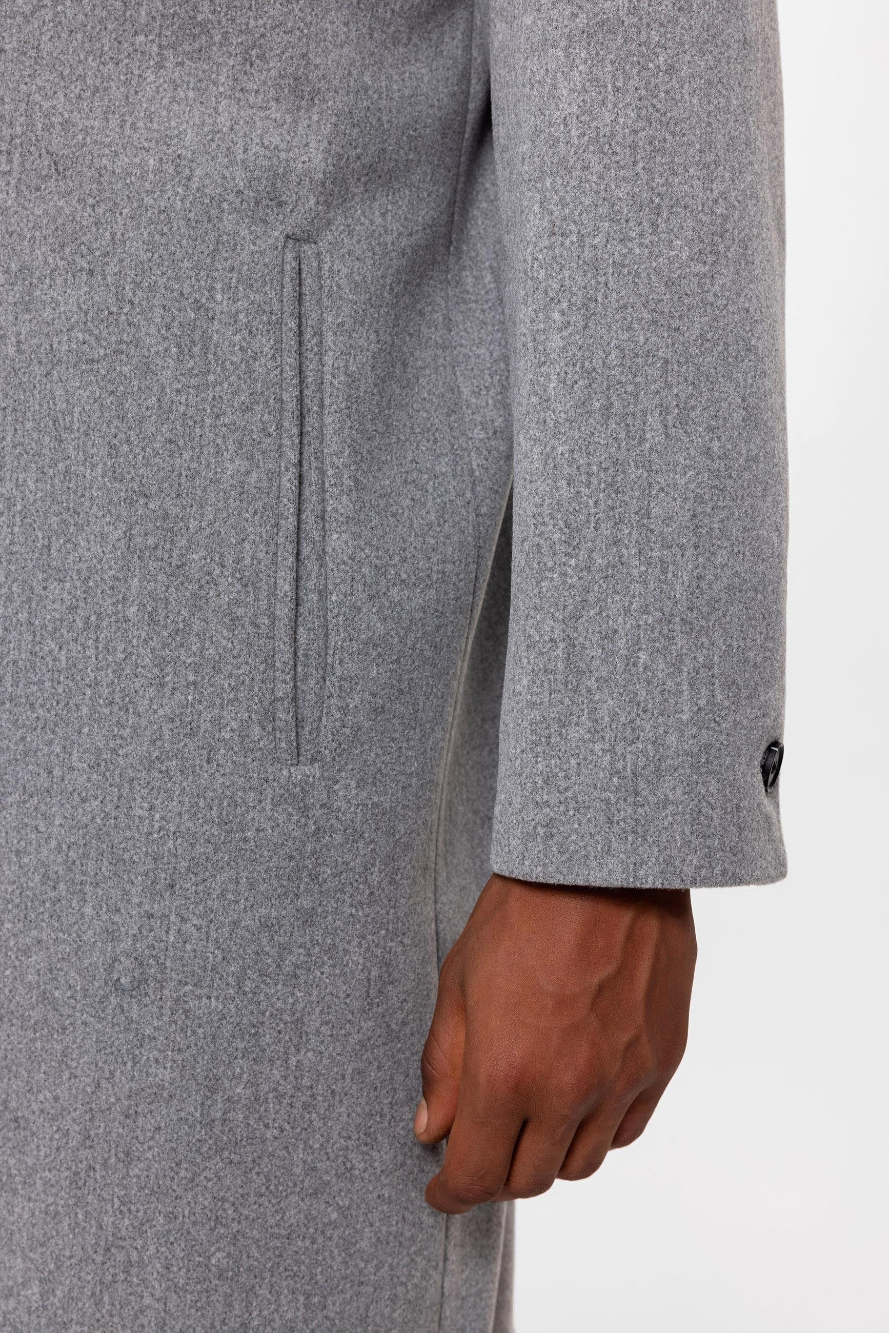 Antioch Açık Gri Kuşaklı Oversize Erkek Kaban