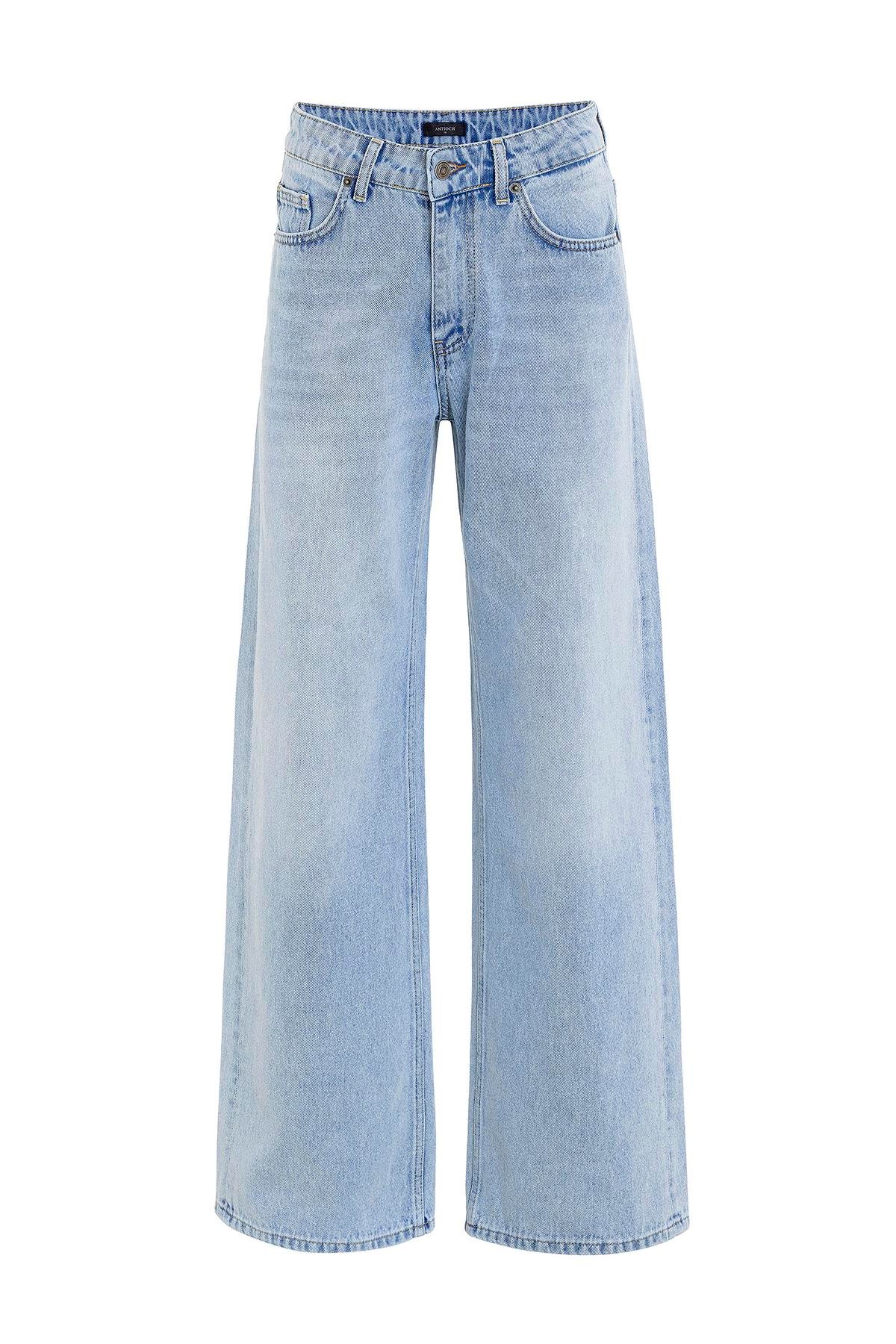 Antioch Açık Mavi Yüksek Bel Kadın Jean