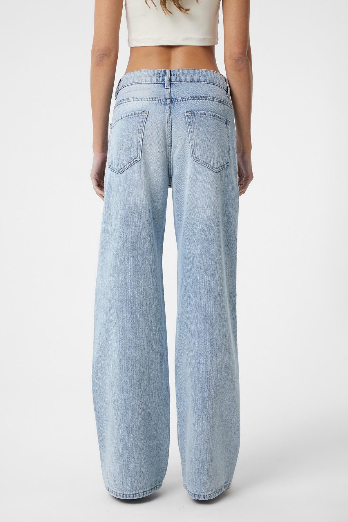 Antioch Açık Mavi Yüksek Bel Kadın Jean