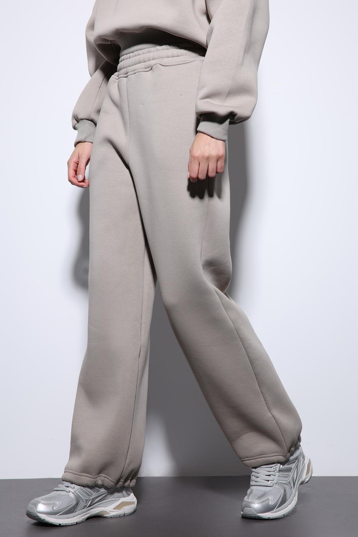 Antioch Açık Vizon Basic Ayarlanabilir Paça Kadın Eşofman Altı