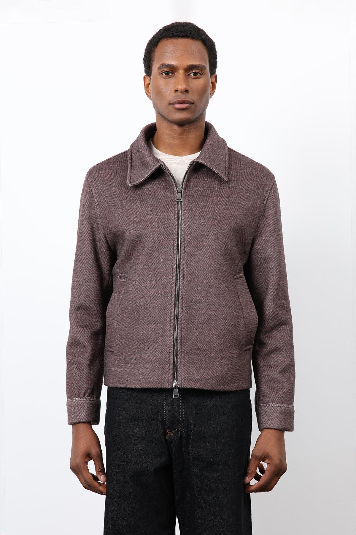 Antioch Açık Vizon Yün Karışımlı Erkek Ceket