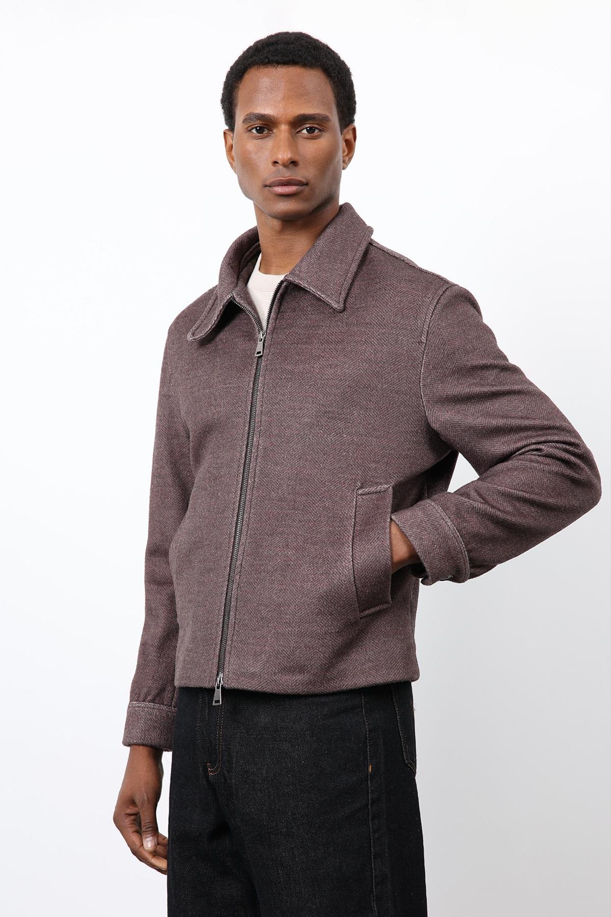 Antioch Açık Vizon Yün Karışımlı Erkek Ceket