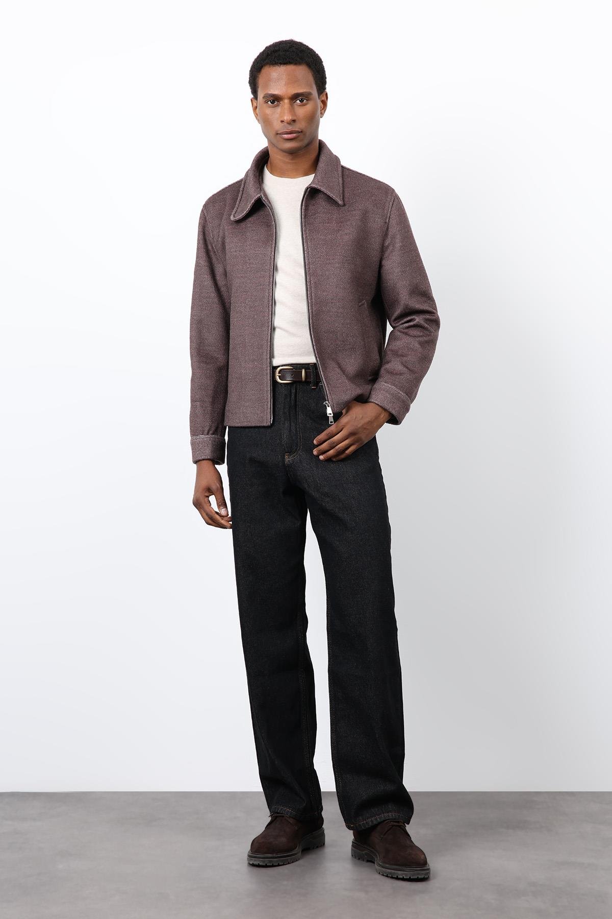 Antioch Açık Vizon Yün Karışımlı Erkek Ceket