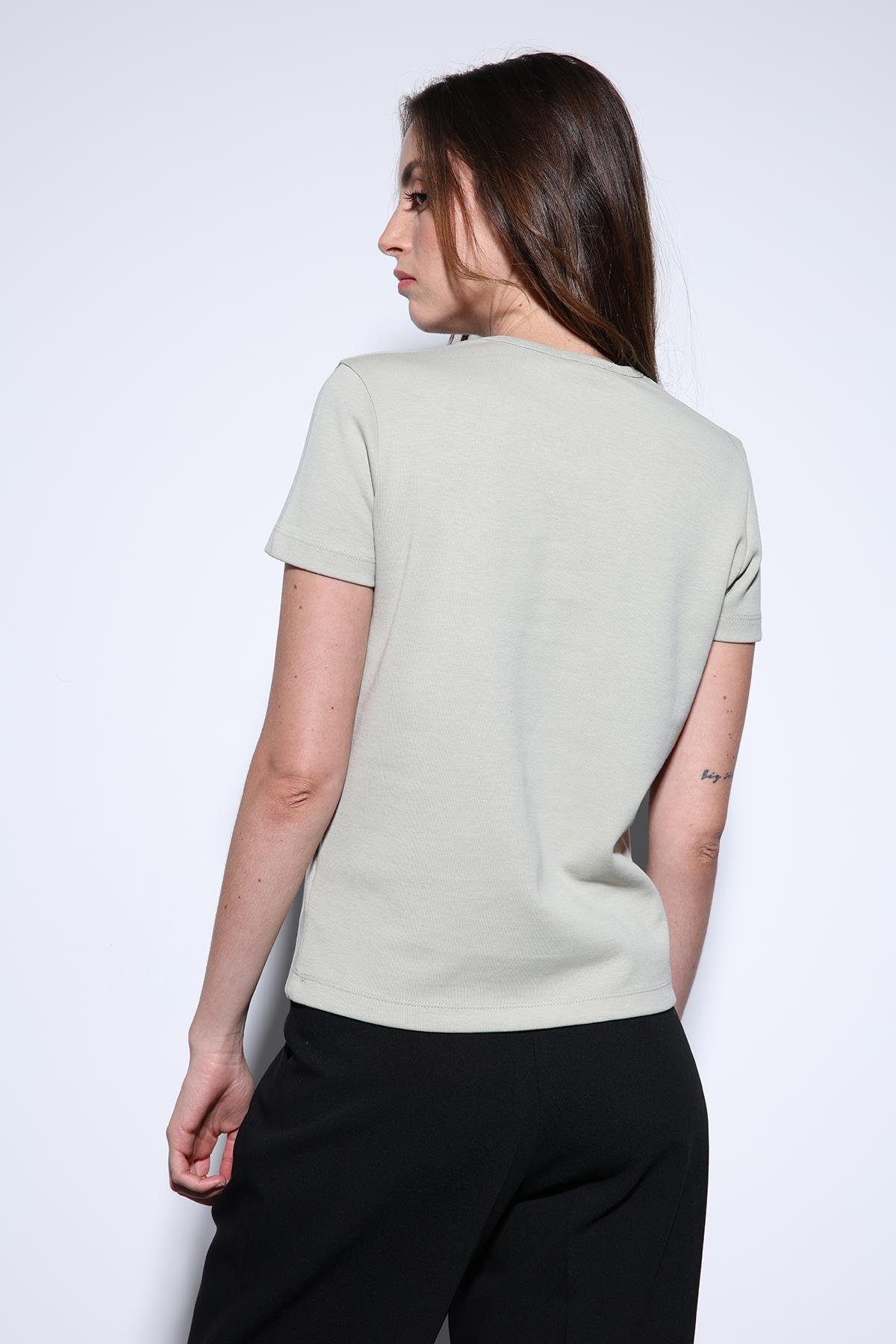 Antioch Açık Yeşil Basic Kadın T-Shirt