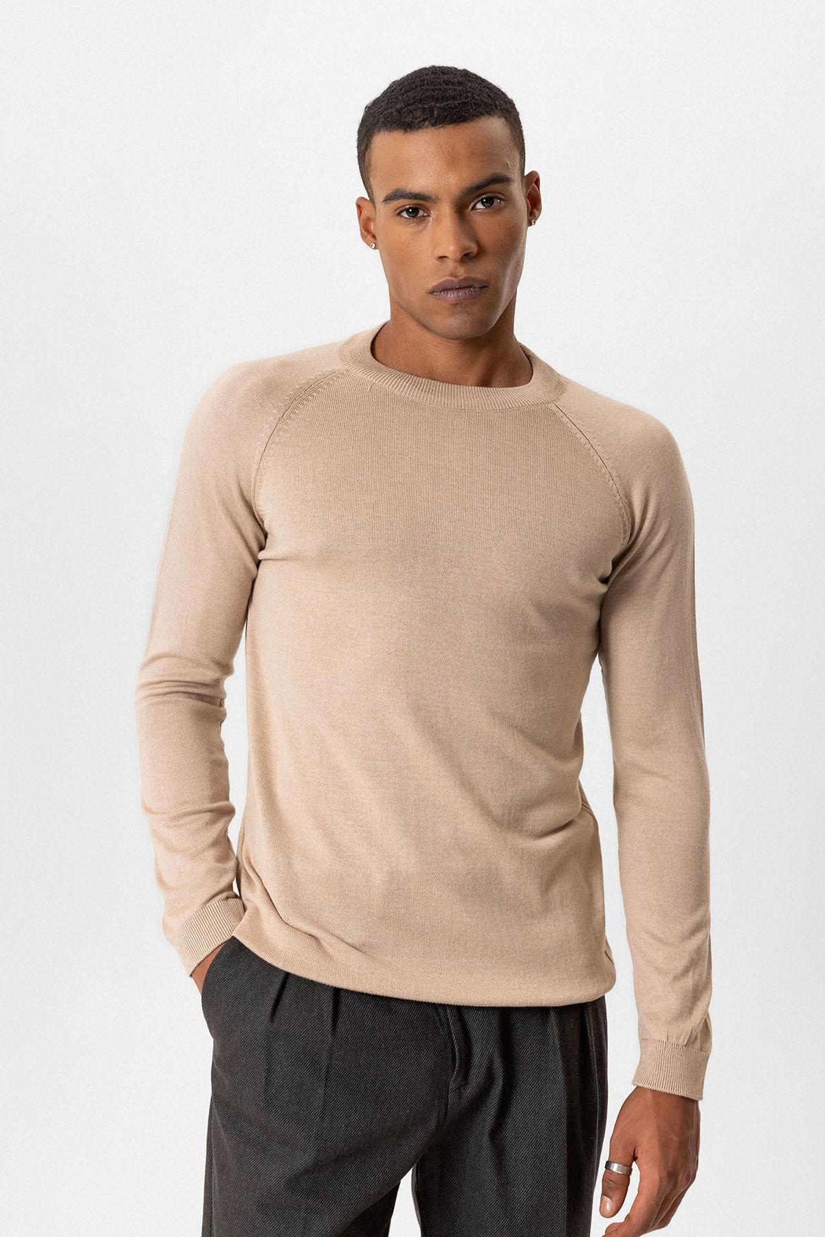 Crew Neck Slim Fit Knitwear Sweater