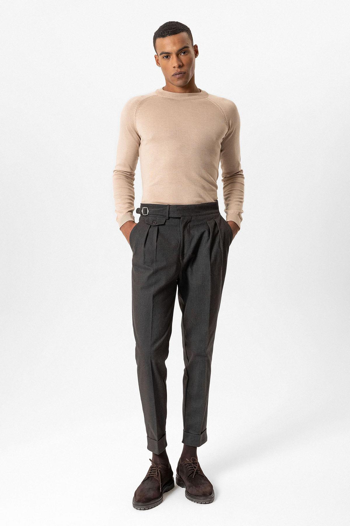 Crew Neck Slim Fit Knitwear Sweater