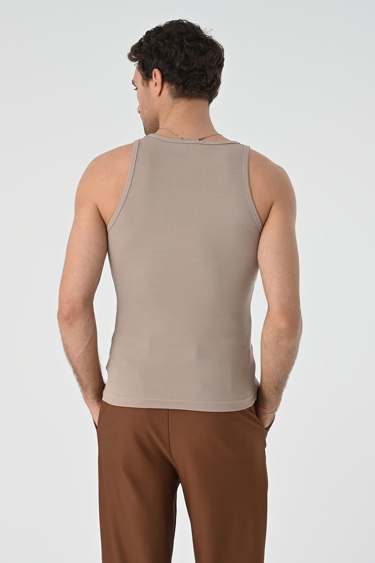 Antioch Bej Slim Fit Erkek Atlet