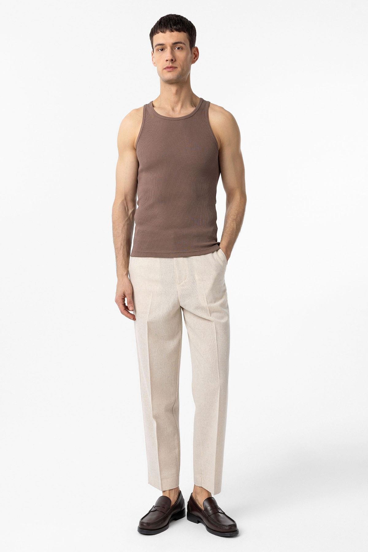 Antioch Kahve Slim Fit Erkek Atlet