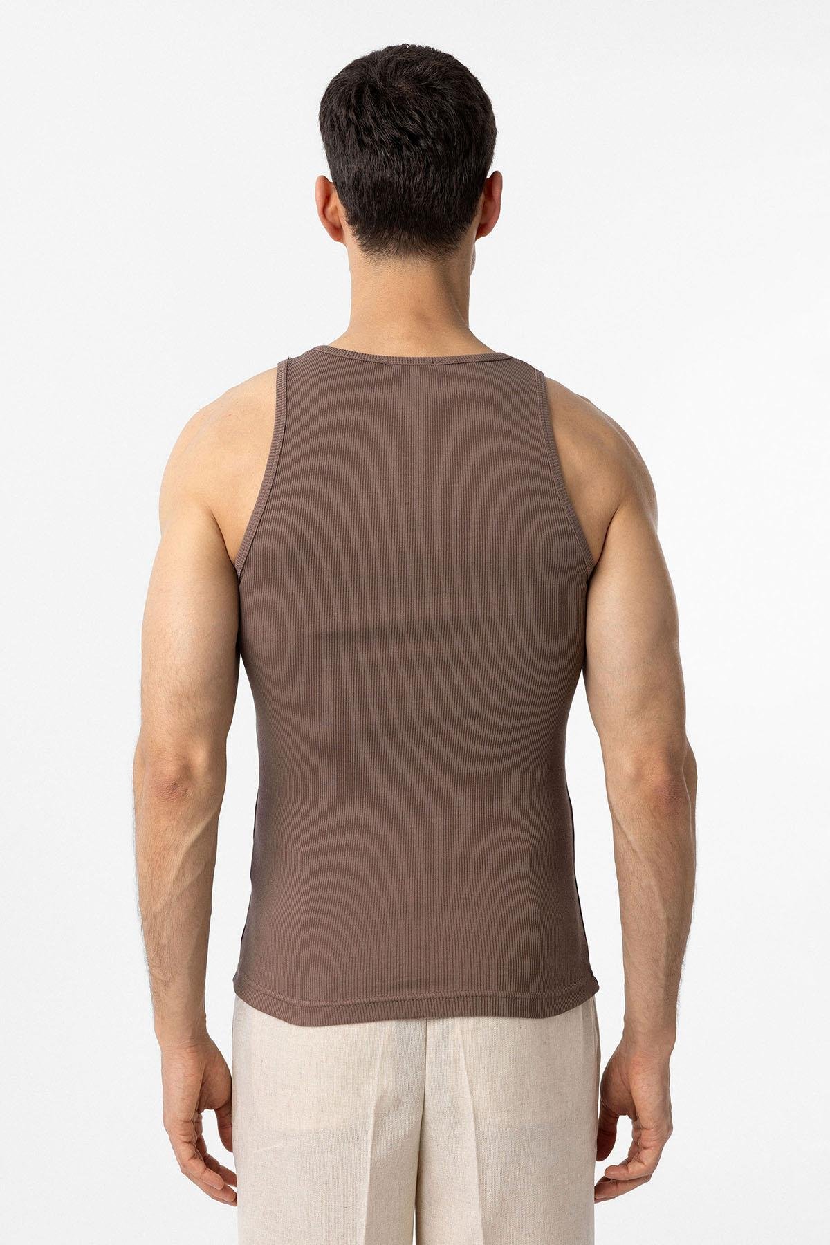 Antioch Kahve Slim Fit Erkek Atlet