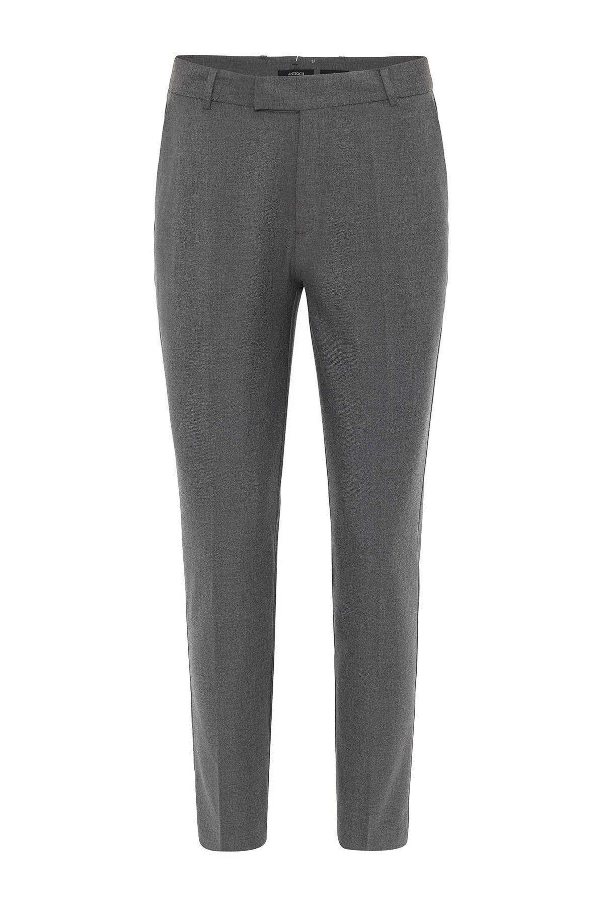 Antioch Antrasit Klasik Yüksek Bel Erkek Pantolon