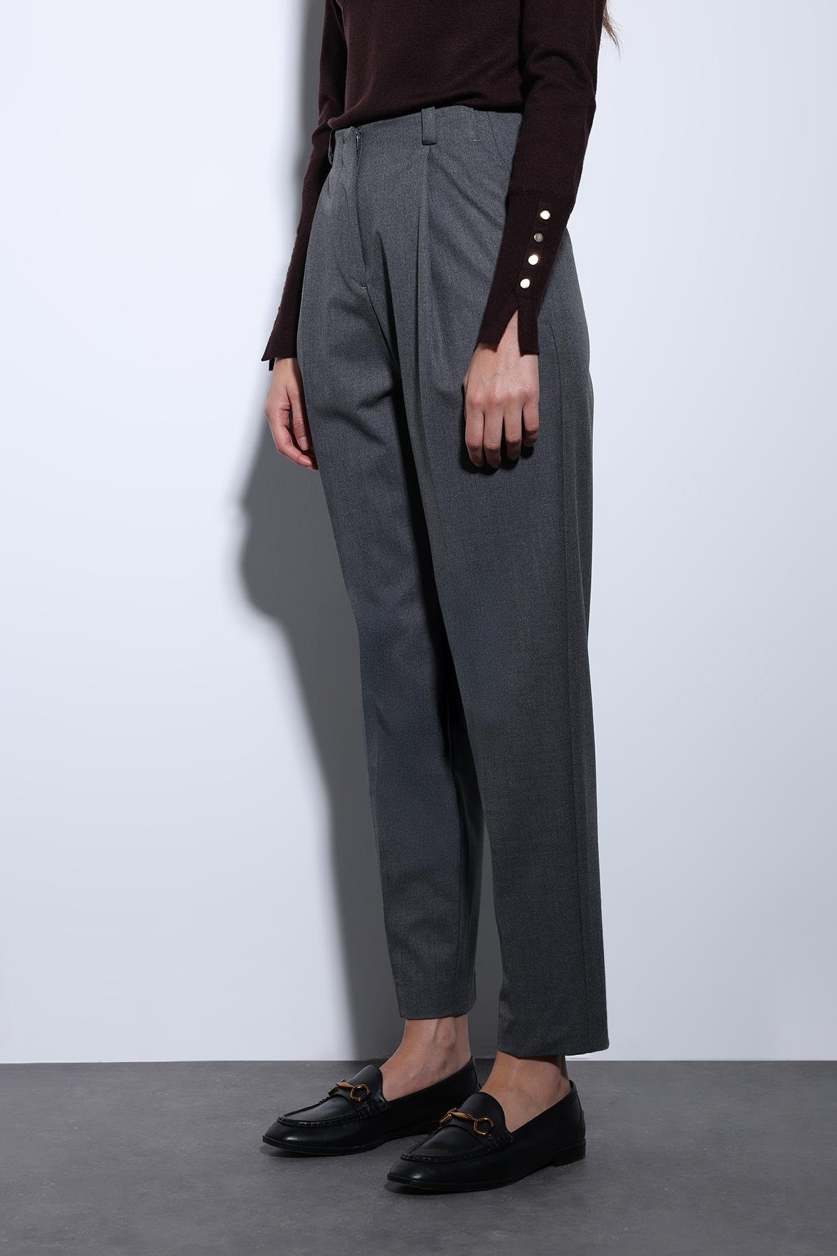 Antioch Antrasit Pensli Kadın Pantolon