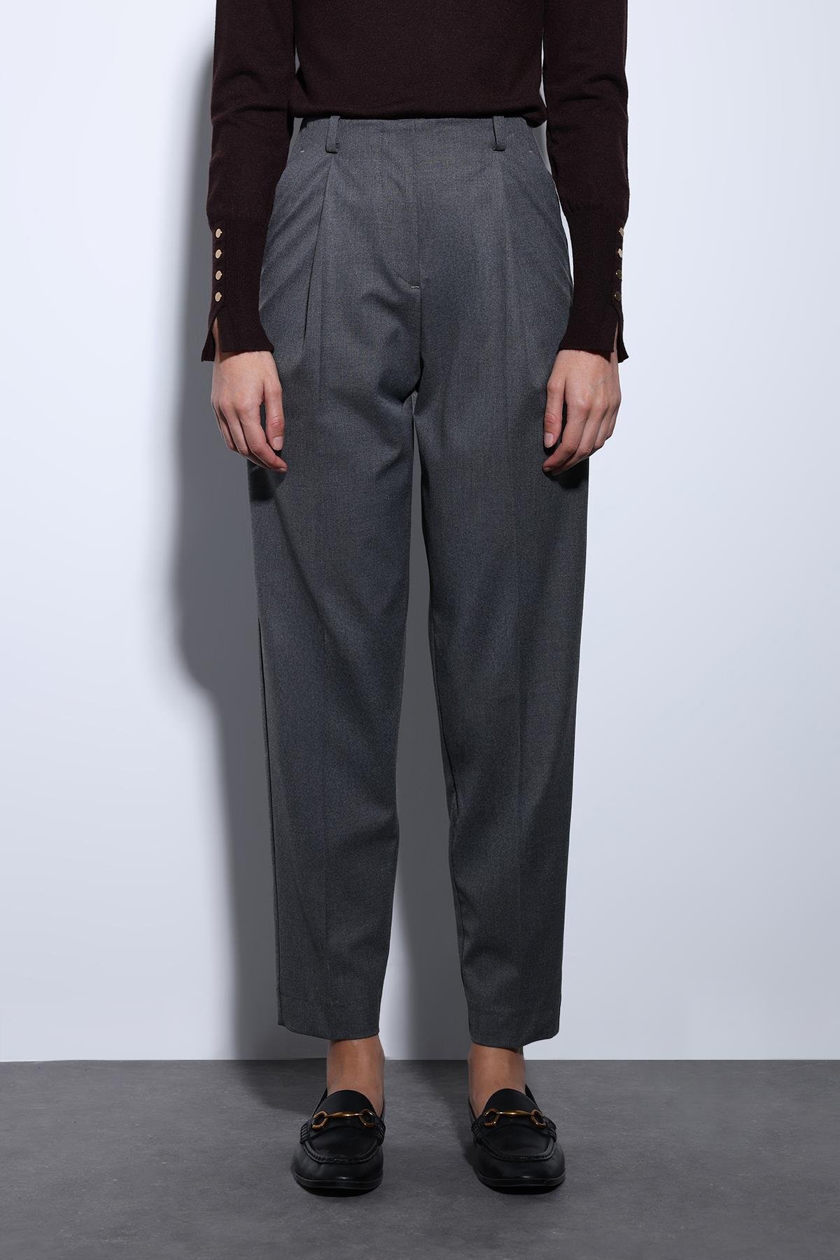 Antioch Antrasit Pensli Kadın Pantolon