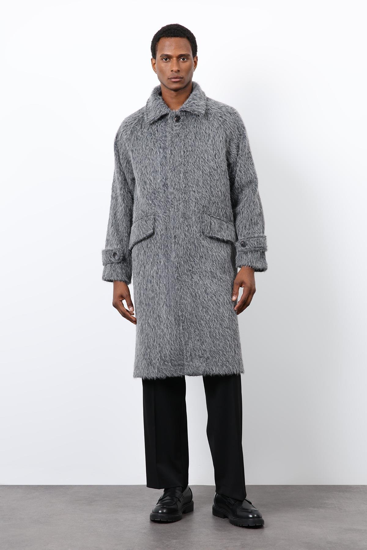 Antioch Antrasit Suni Kürk Erkek Kaban