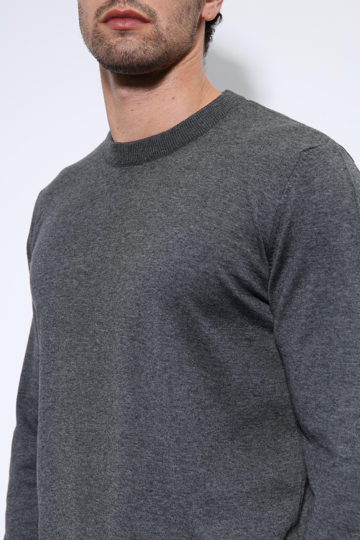 Antioch Antrasit Yumuşak Dokulu Basic Erkek Kazak