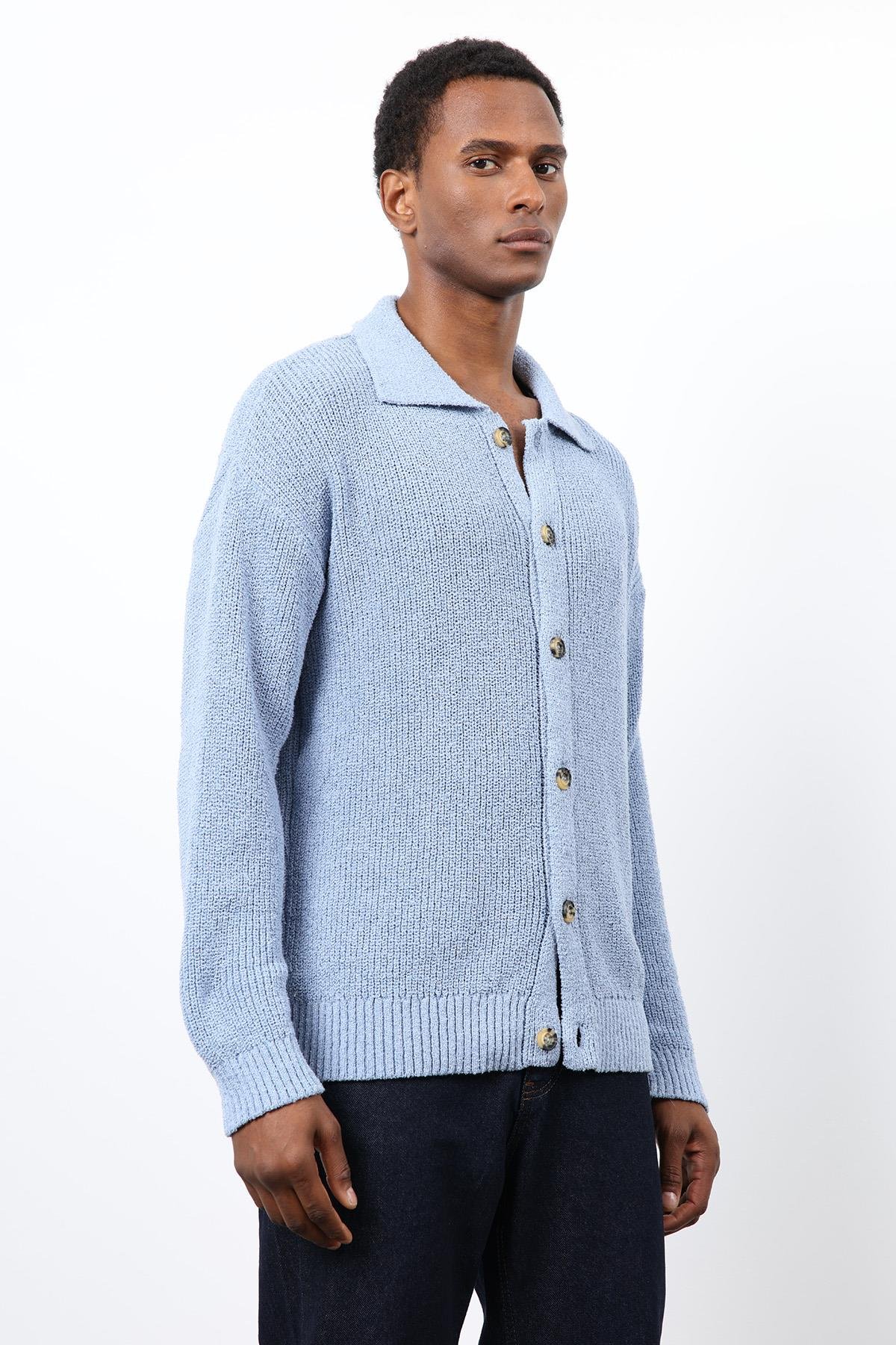 Antioch Bebe Mavi Örme Triko Erkek Hırka