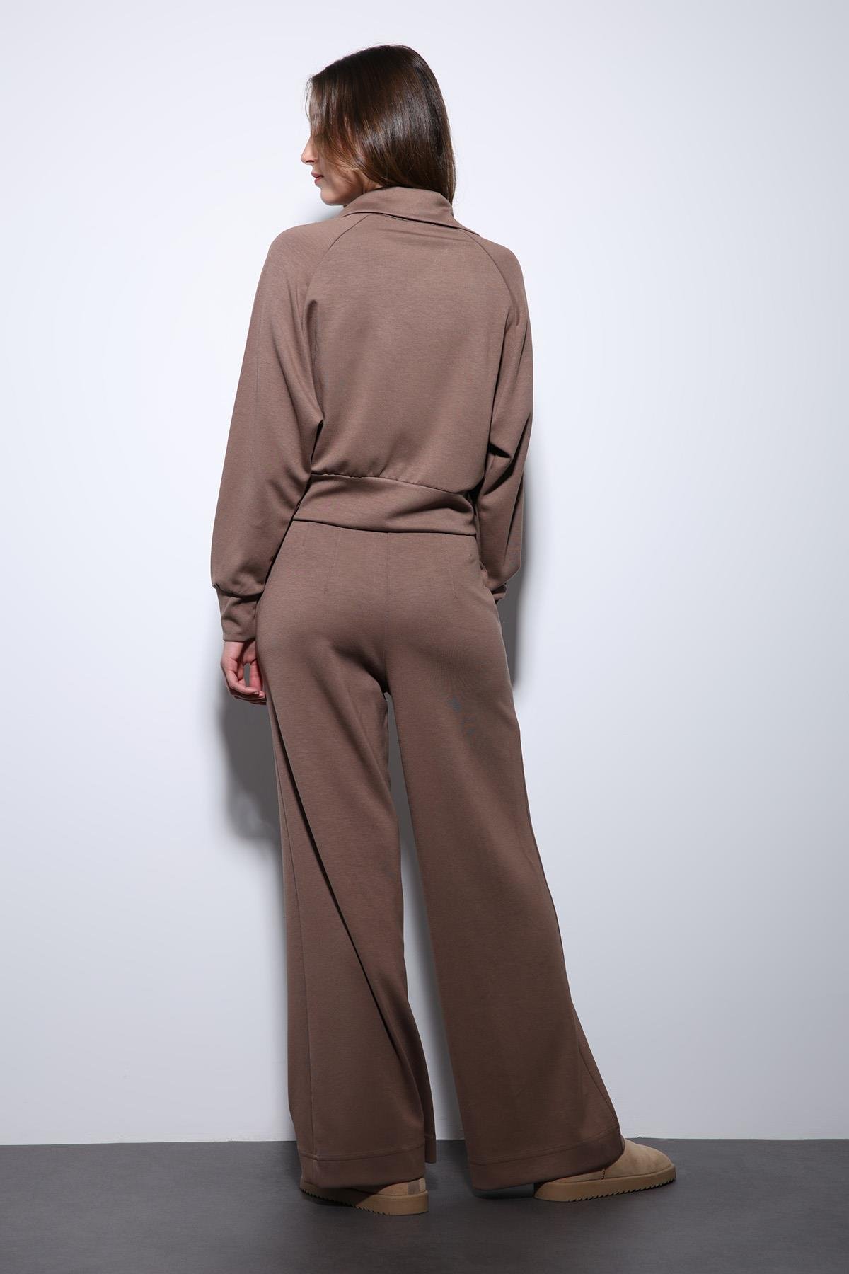 Antioch Bej Fermuarlı Kadın Eşofman Takım