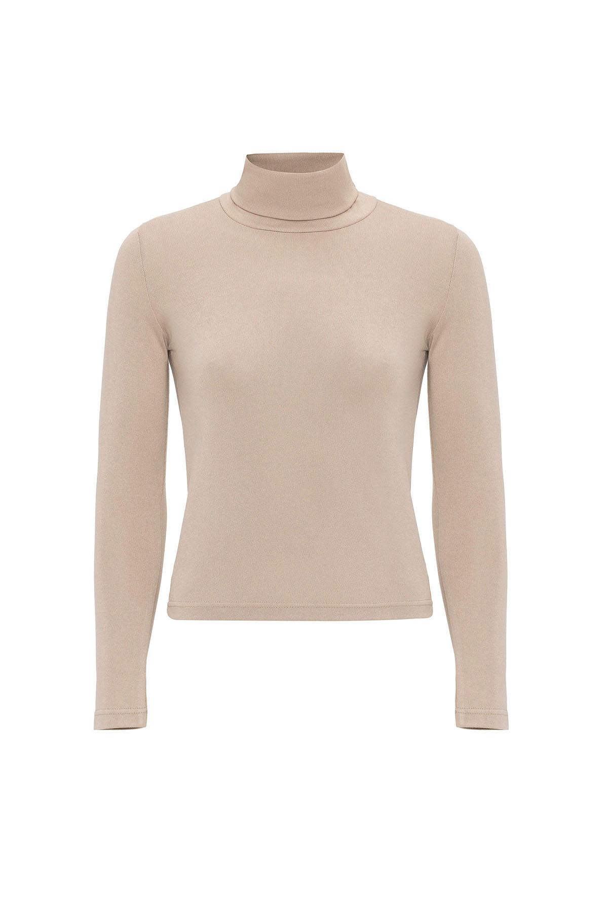 Antioch Bej Kadın Boğazlı Triko Kazak