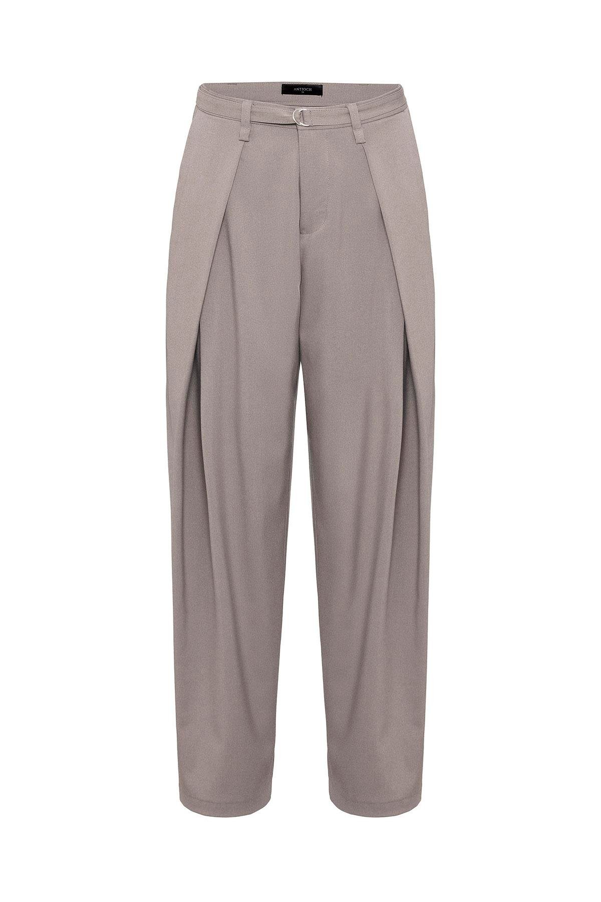 Antioch Bej Kemerli Pilili Kadın Pantolon