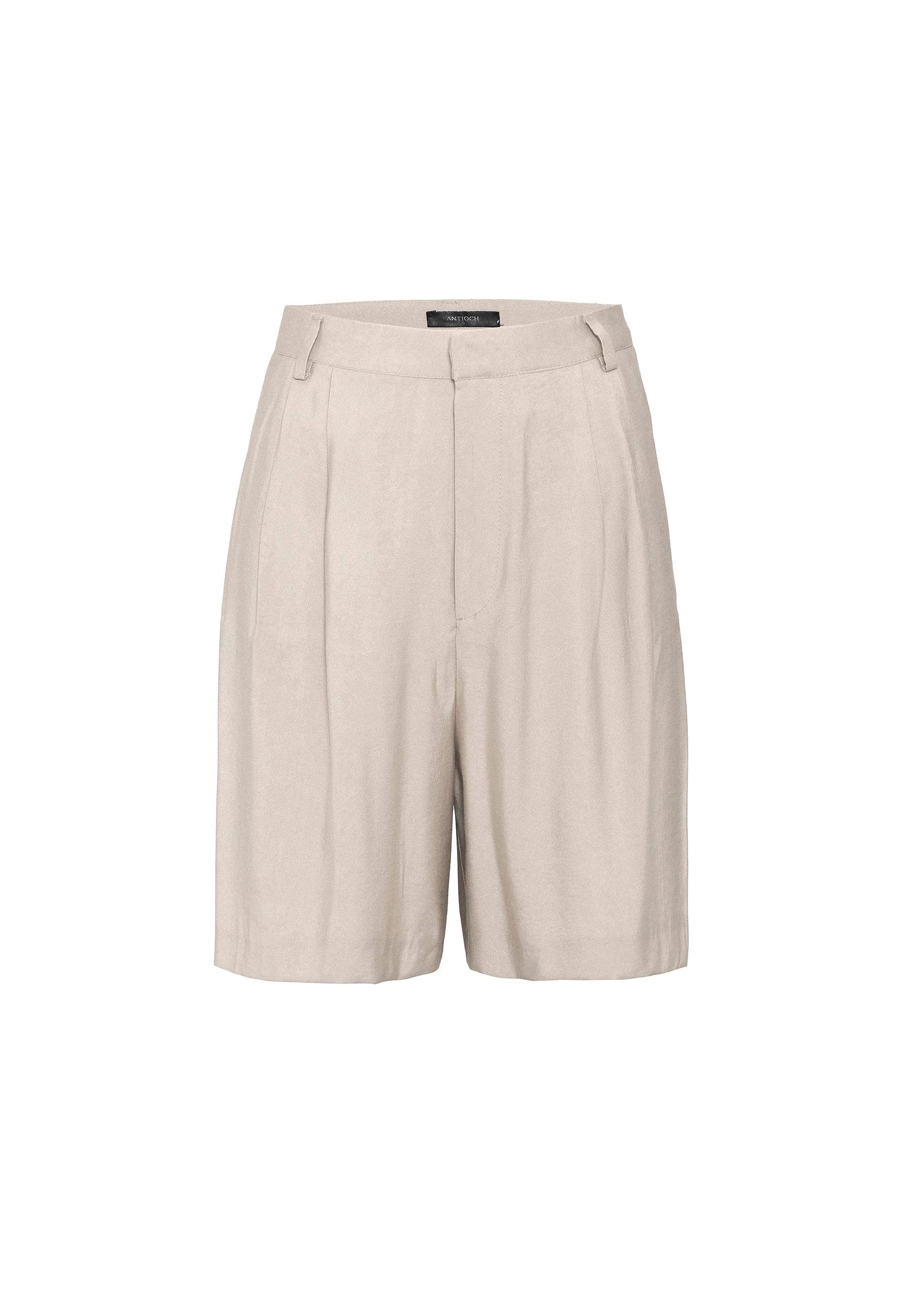 Antioch Bej Pilili Kadın Bermuda Şort