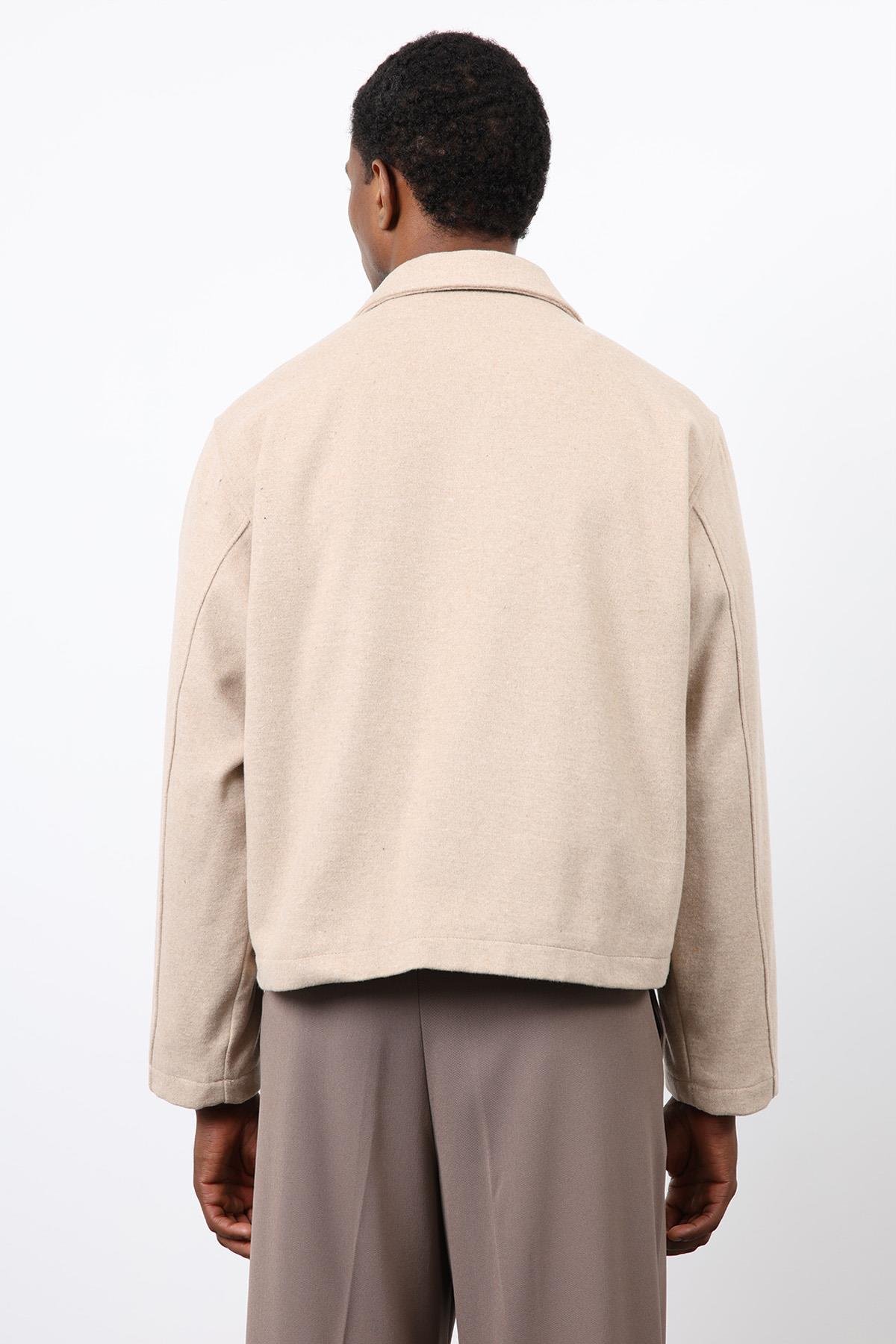 Antioch Bej Regular Fit Dokulu Erkek Mont