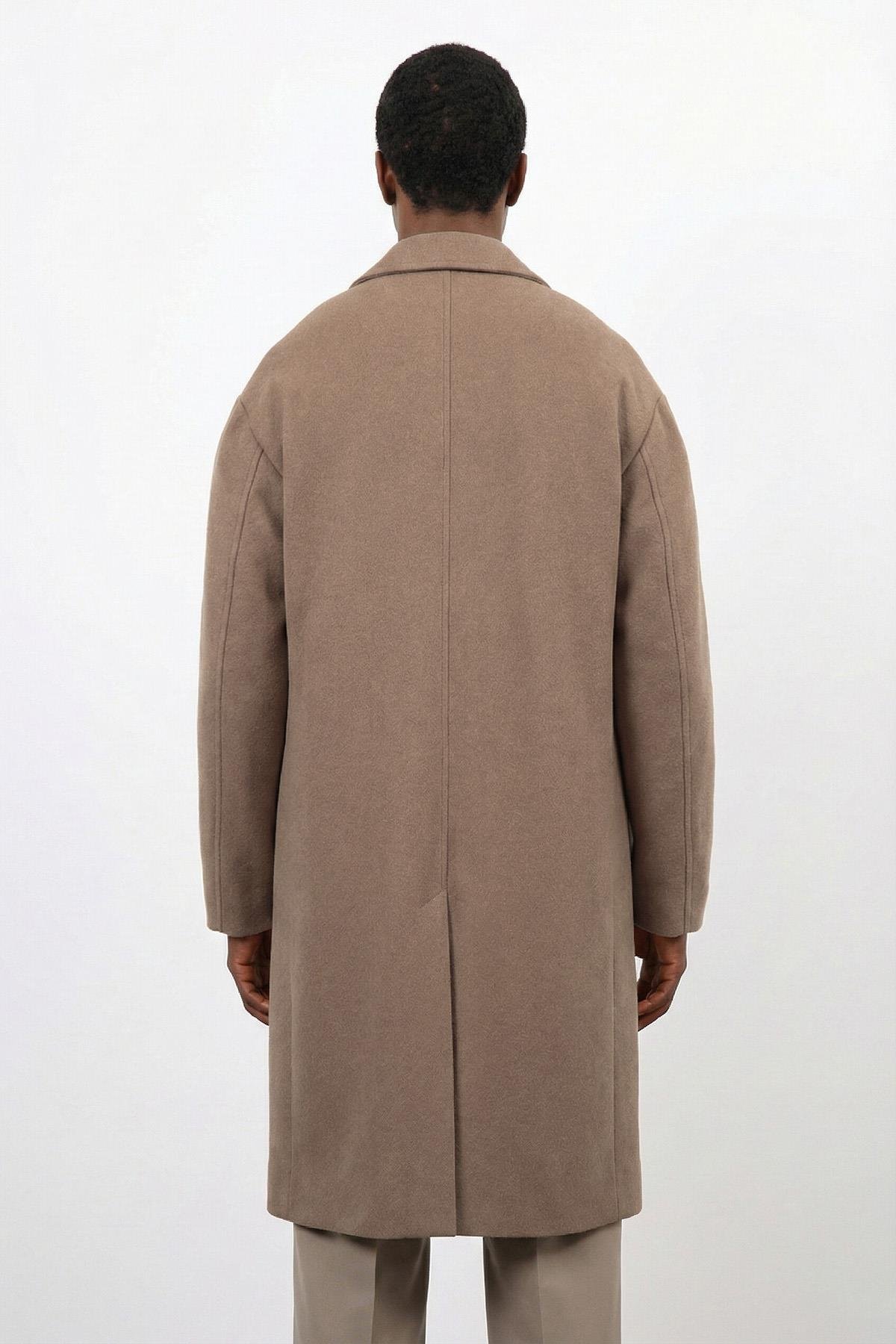 Antioch Bej Relax Fit Erkek Kaban