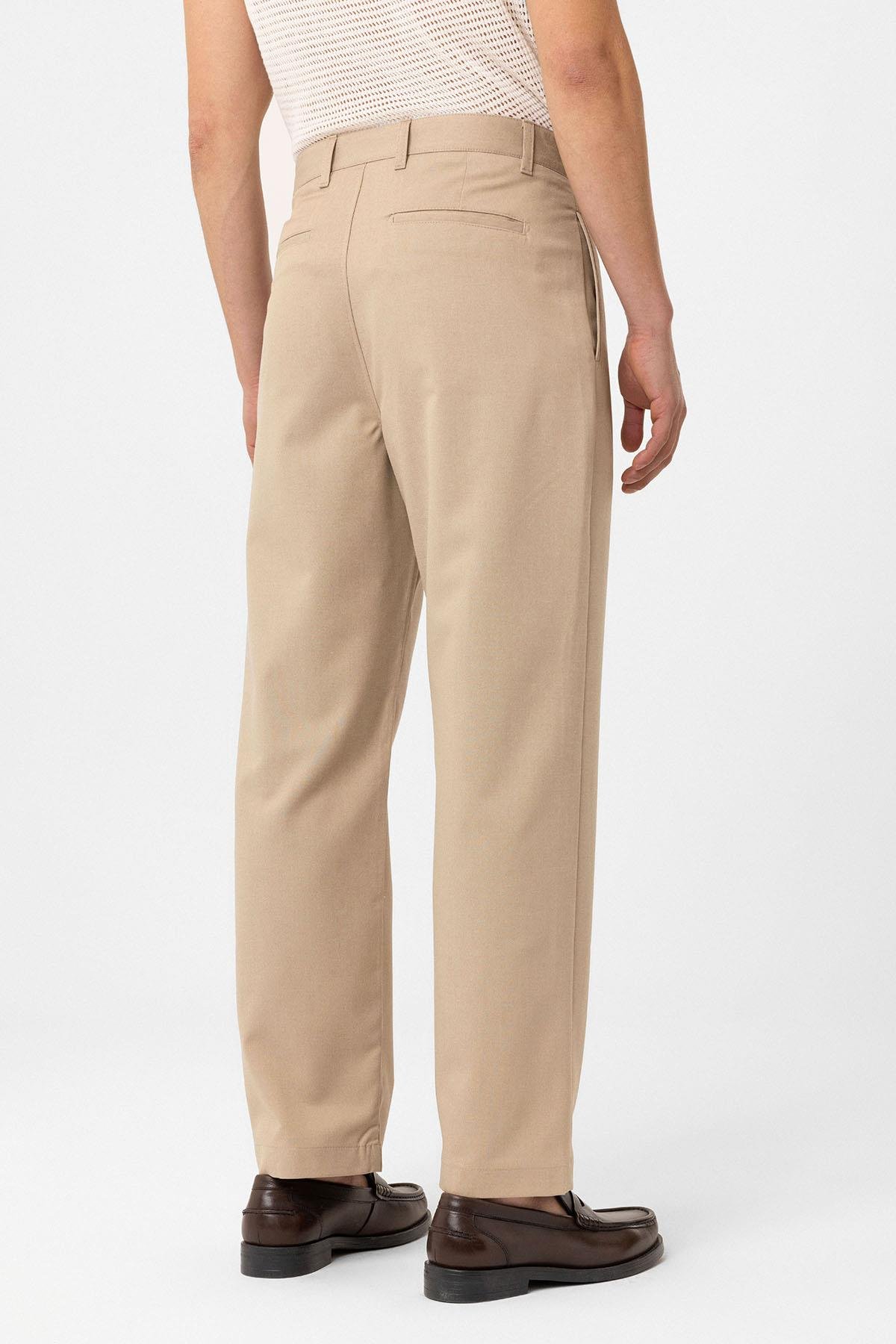 Antioch Bej Straight Fit Erkek Pantolon