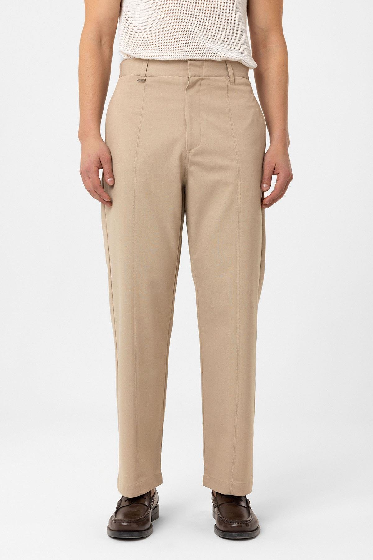 Antioch Bej Straight Fit Erkek Pantolon