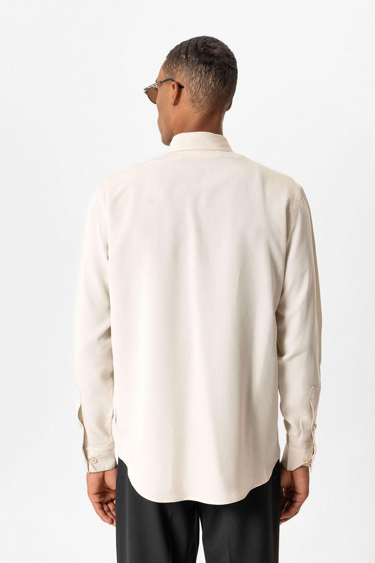 Antioch Bej Teknik Regular Fit Erkek Gömlek