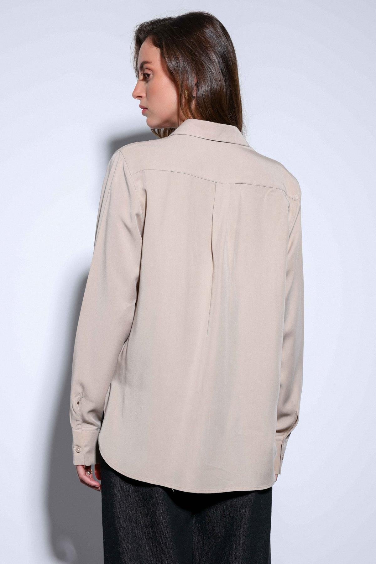 Antioch Bej Tensel Kadın Gömlek