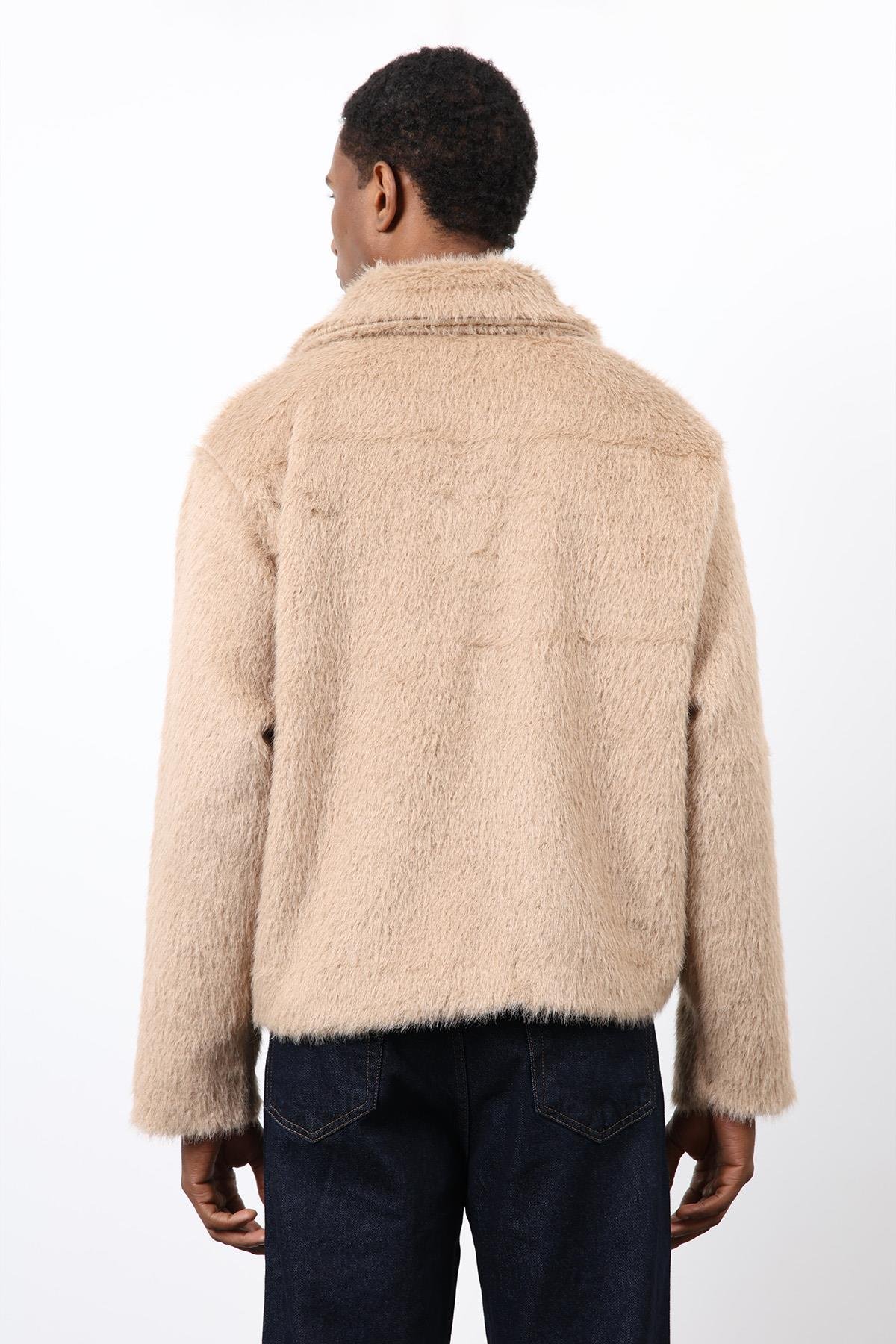 Antioch Bej Yumuşak Dokulu Erkek Mont