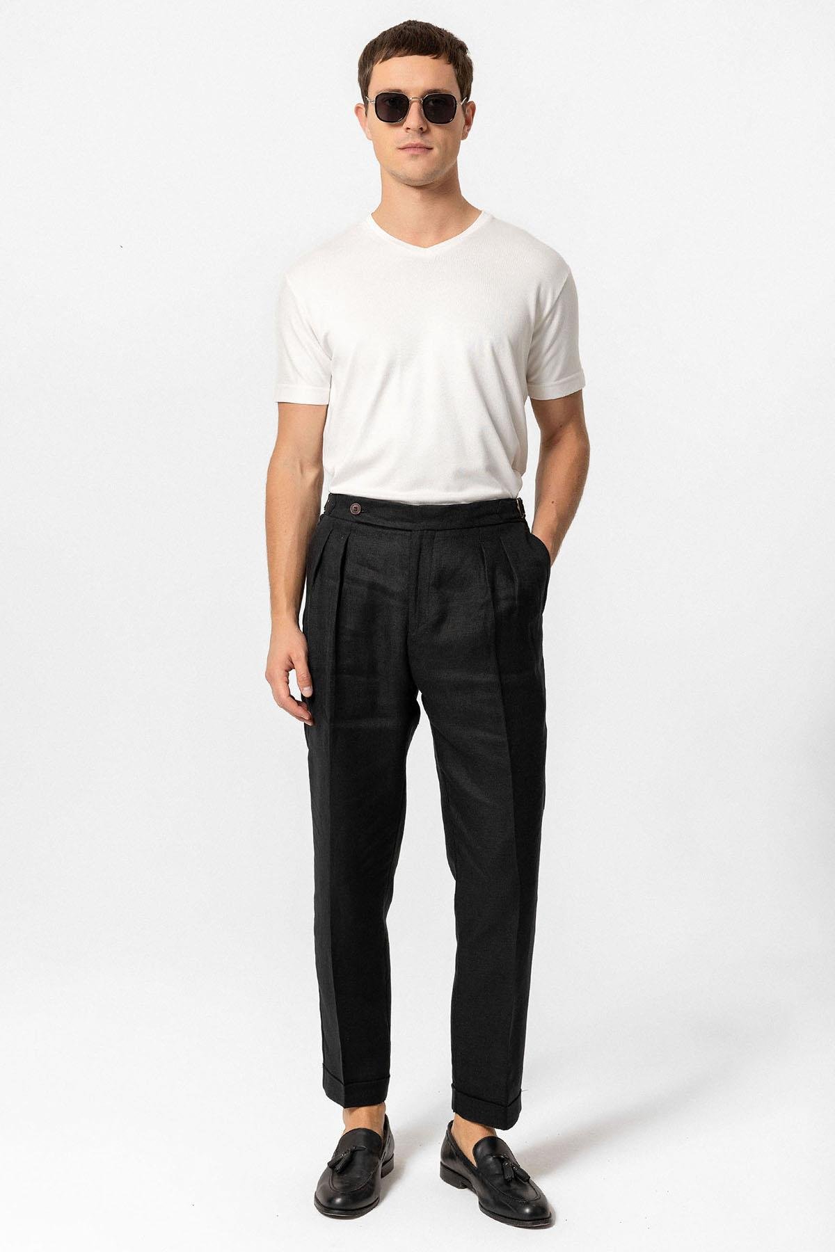 Antioch Beyaz Basic V Yaka Erkek T-Shirt