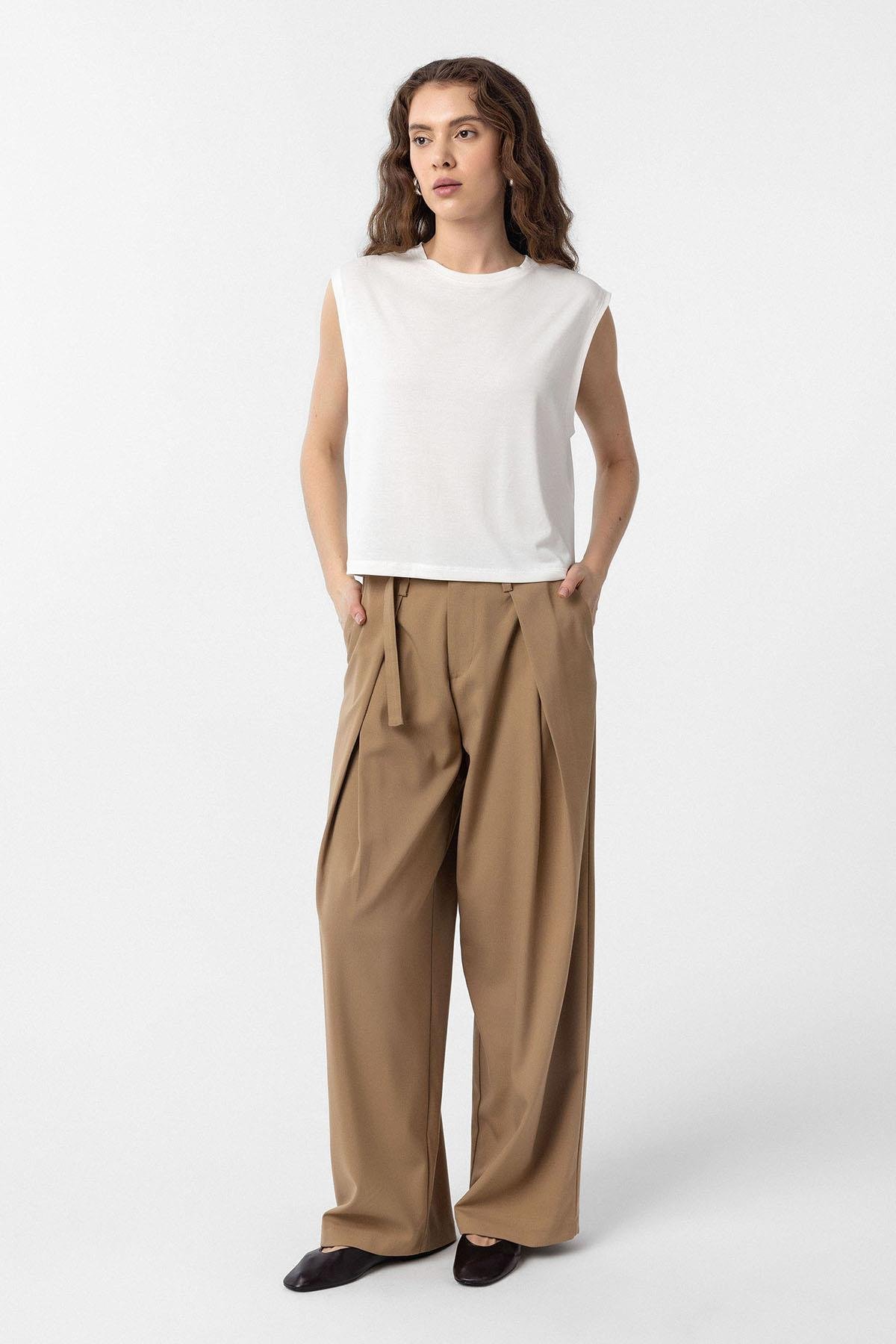 Antioch Beyaz Modal Kumaş Kadın T-Shirt