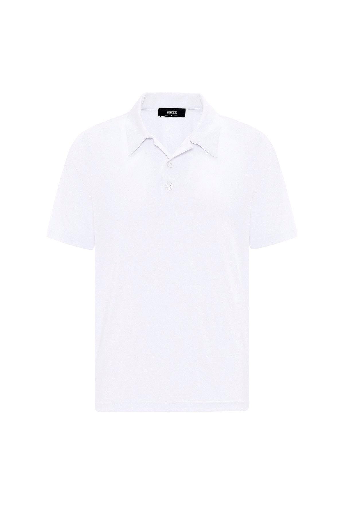 Antioch Beyaz Regular Fit Polo Yaka Erkek T-Shirt