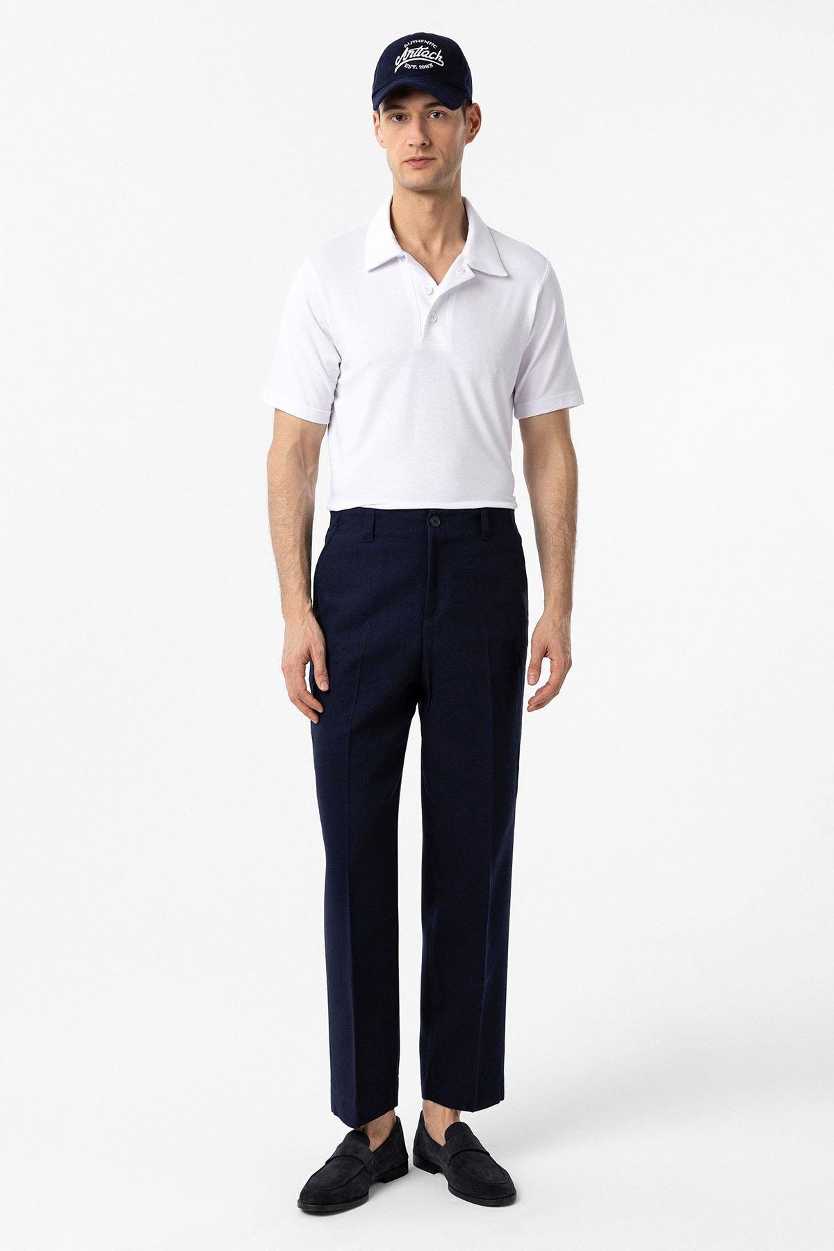 Antioch Beyaz Regular Fit Polo Yaka Erkek T-Shirt