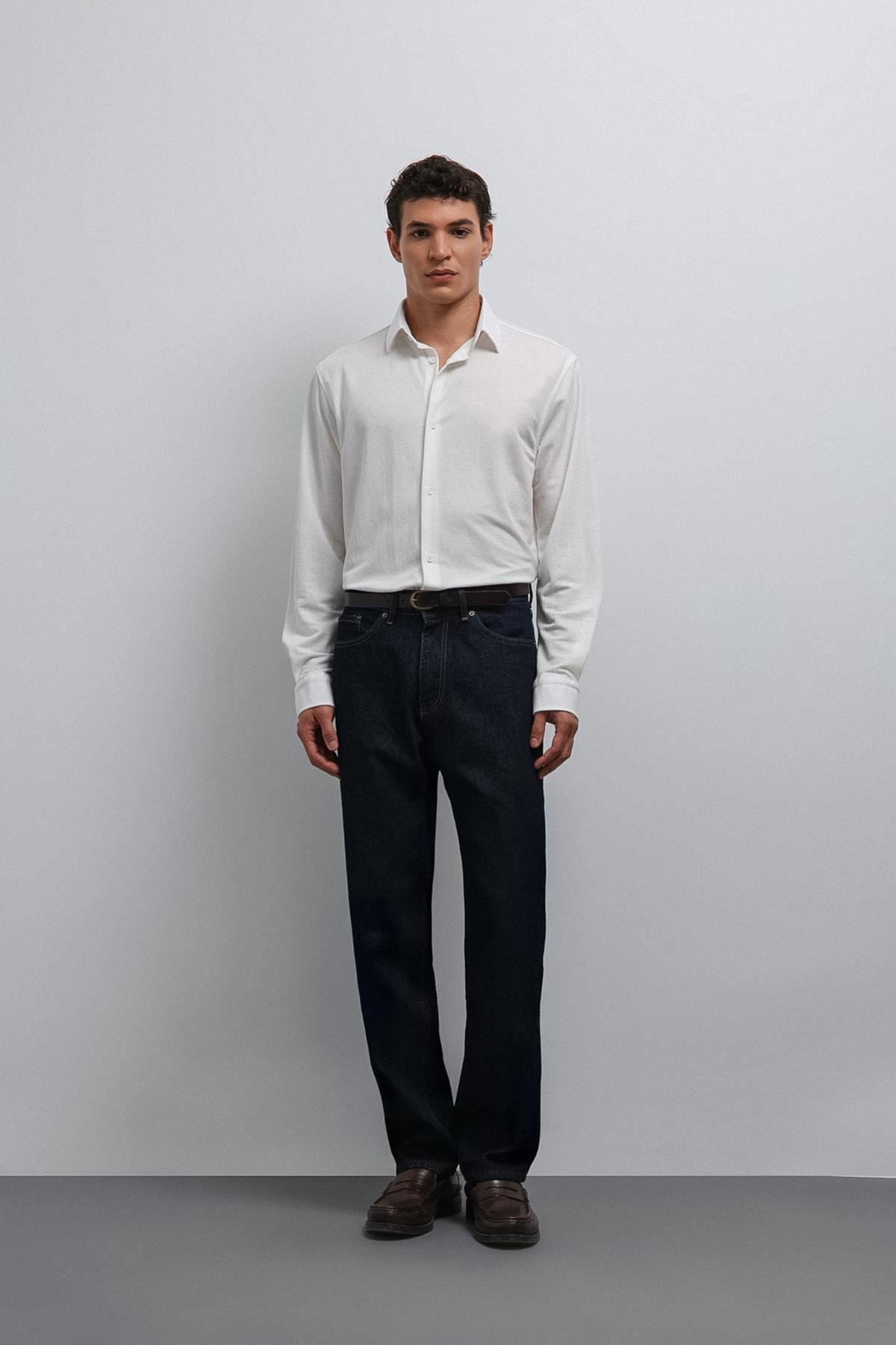 Antioch Beyaz Relax Fit Erkek Gömlek