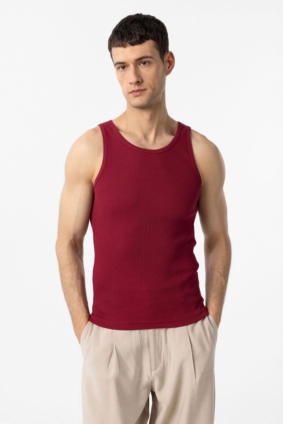 Antioch Bordo Slim Fit Erkek Atlet