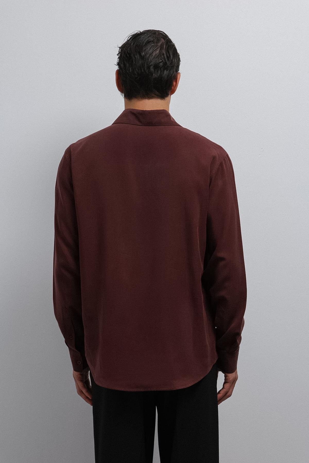 Antioch Bordo Teknik Regular Fit Erkek Gömlek