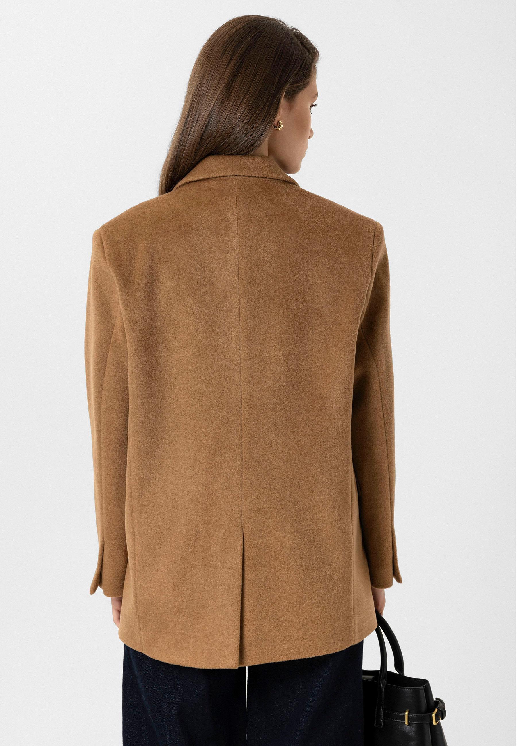 Antioch Camel Kadın Yün Karışımlı Blazer Ceket