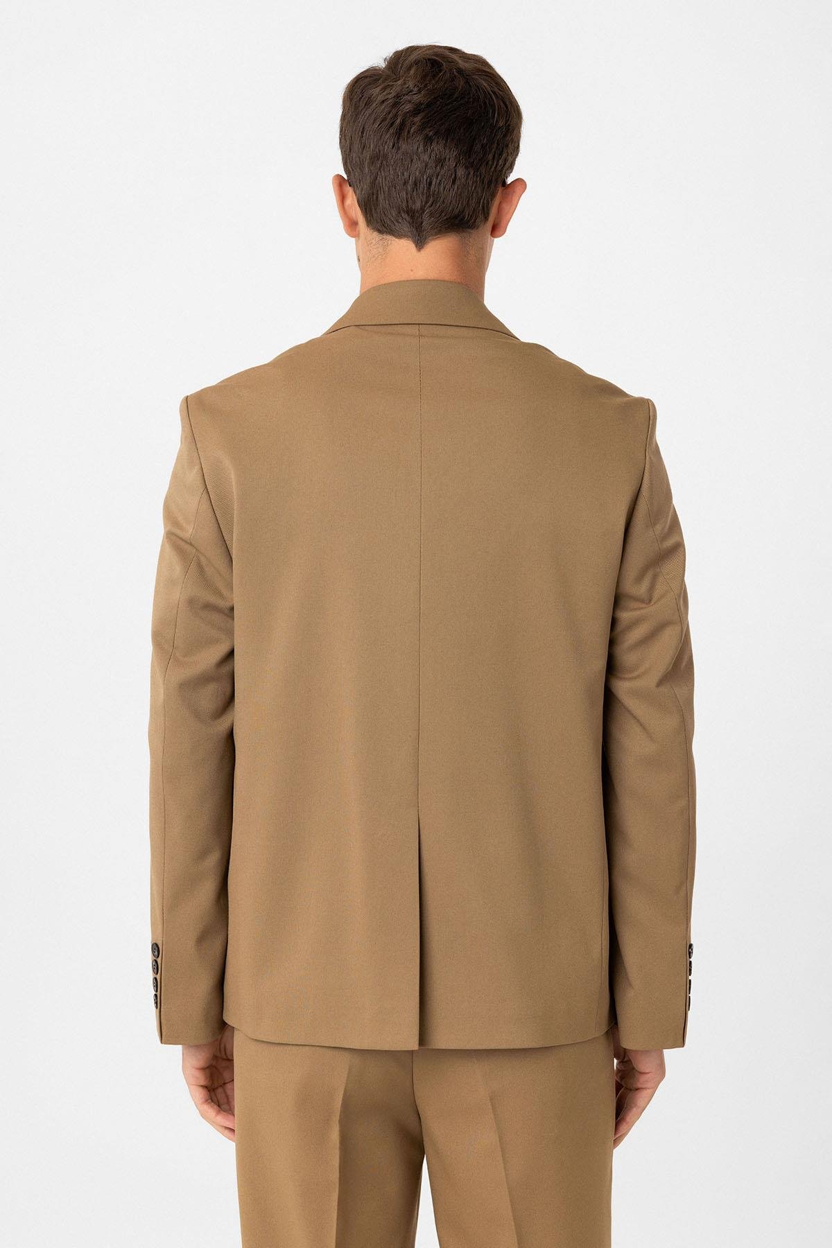 Antioch Camel Relax Fit Erkek Blazer Ceket